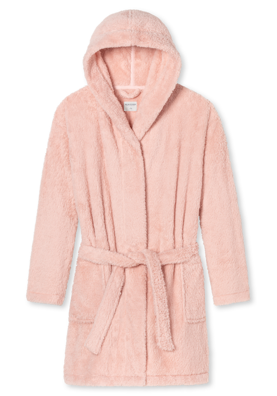 SCHIESSER Essentials badjas, dames kamerjas teddy fleece comfort fit roze SCHIESSER Essentials badjas, dames kamerjas teddy fleece comfort fit roze