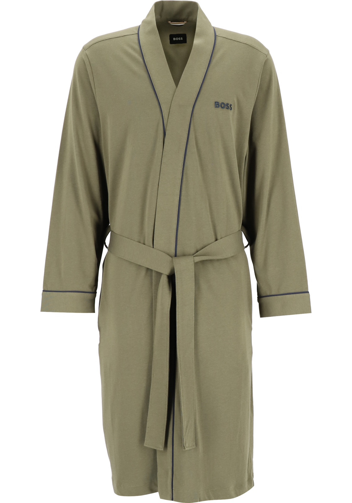 01-4063539654836-BOSS-BOSS_BJ_groen_50474105306_4fotos_HR BOSS Kimono, heren ochtendjas (dun), donkergroen