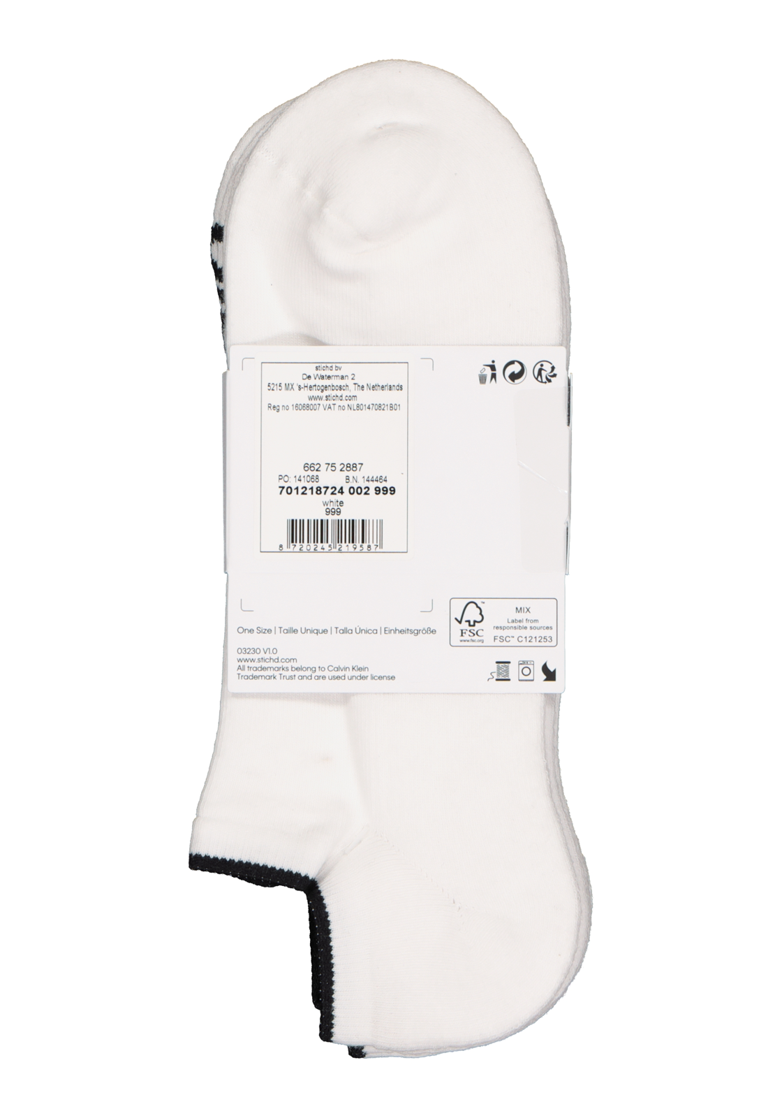 11-8720245219587_ck_sokken_3p_HR Calvin Klein herensokken Grant (3-pack), onzichtbare lage sportsokken, wit