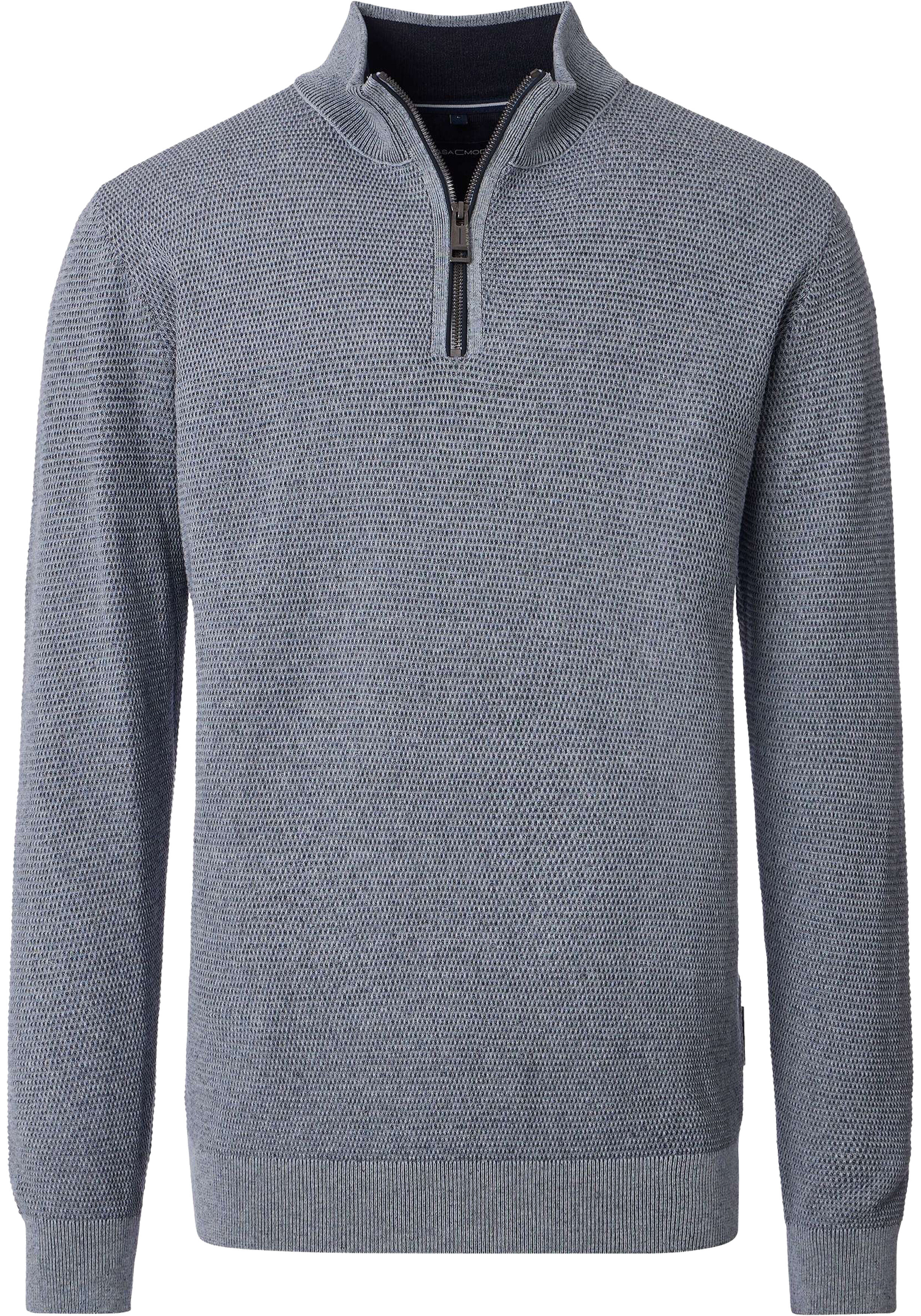 CASA MODA comfort fit schipperstrui, blauw, wit, grijs