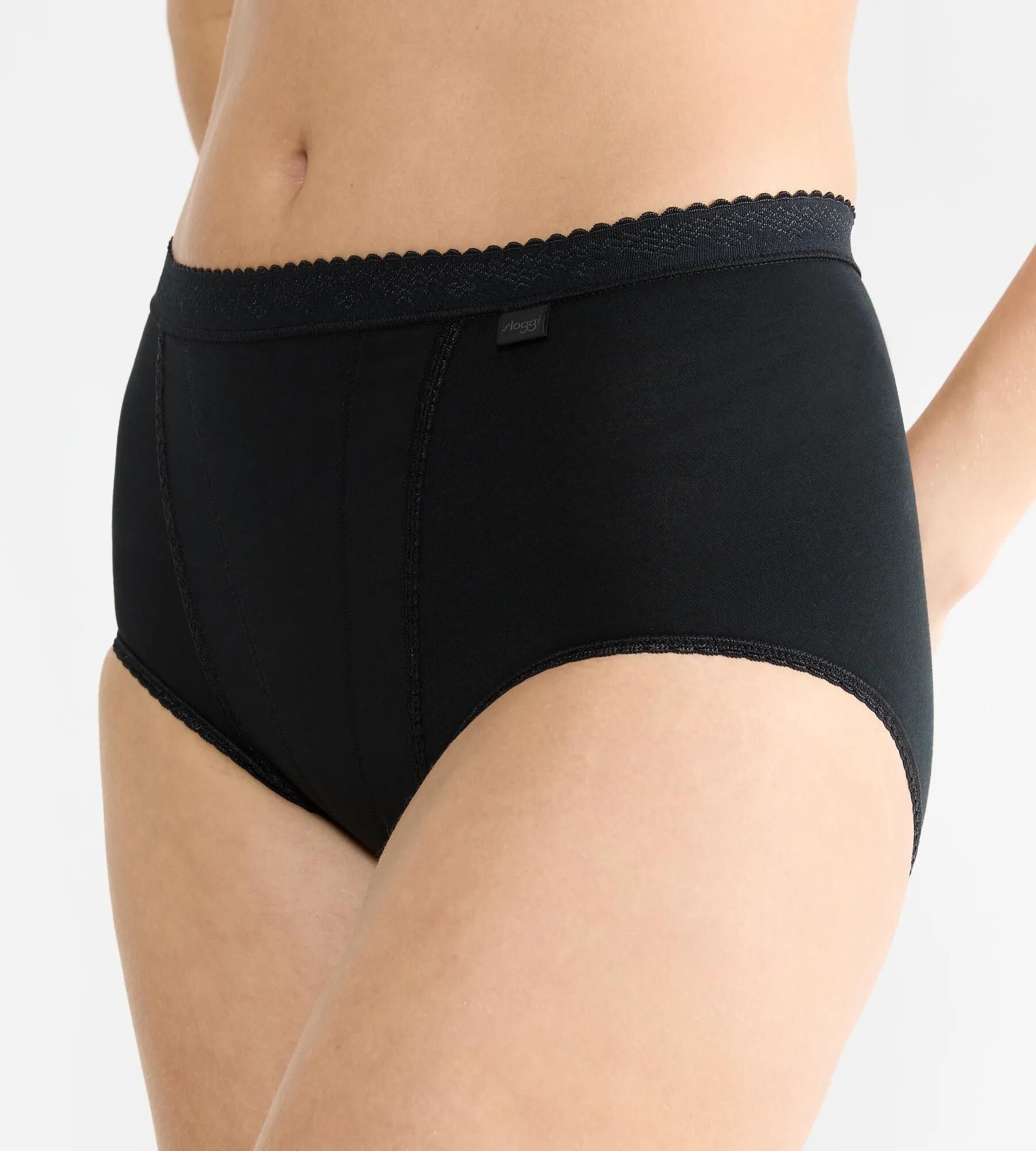 Sloggi Women Control Maxi (2-pack), dames slip, zwart
