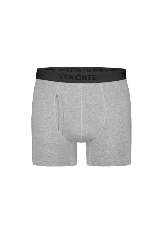 TEN CATE Basics men classic shorts met gulp (2-pack), heren boxers normale lengte, grijs melange TEN CATE Basics men classic shorts met gulp (2-pack), heren boxers normale lengte, grijs melange