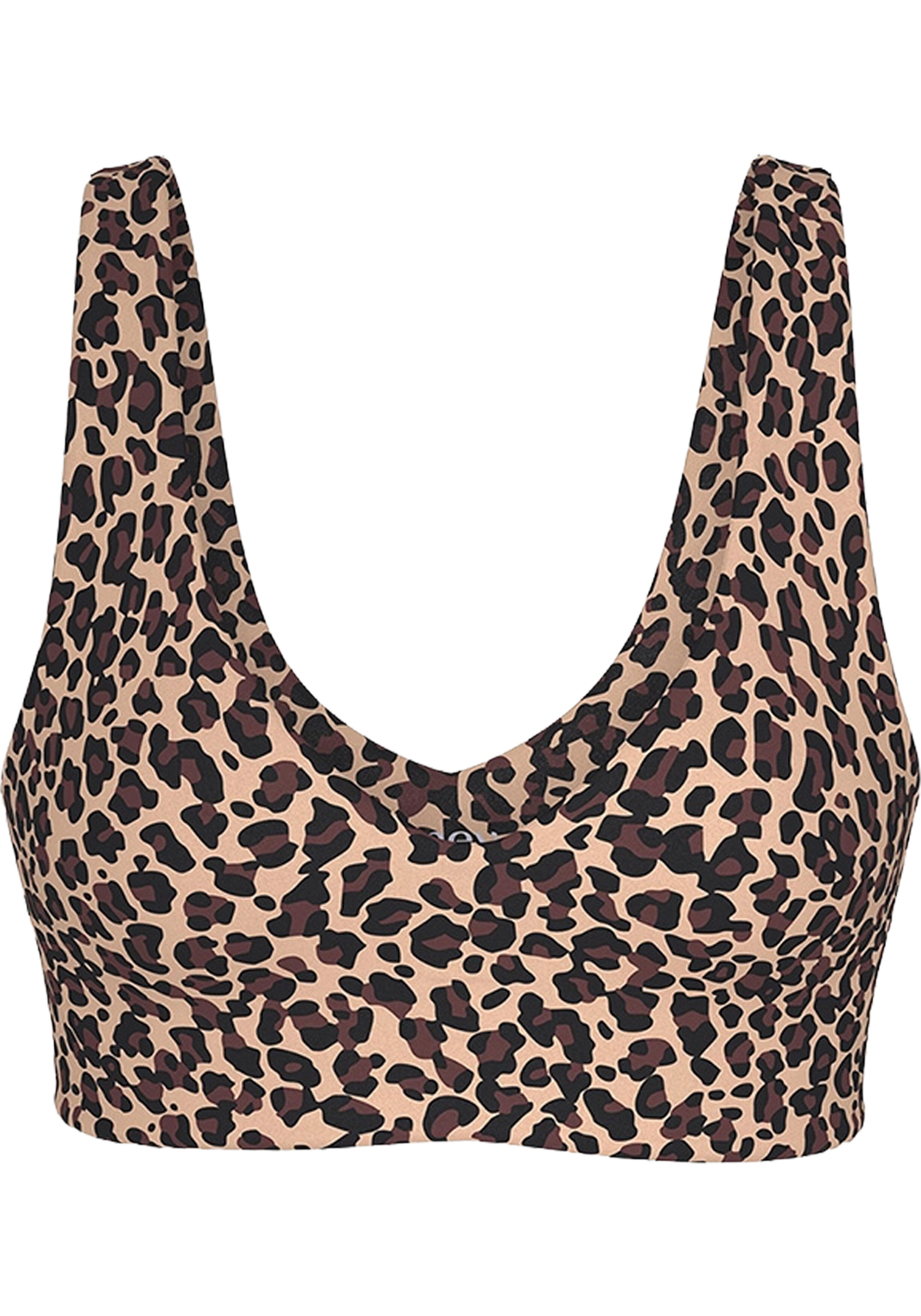 Mey dames bustier Invisibles Print, voorgevormde beugelloze bralette, luipaard beige met bruin en zwart