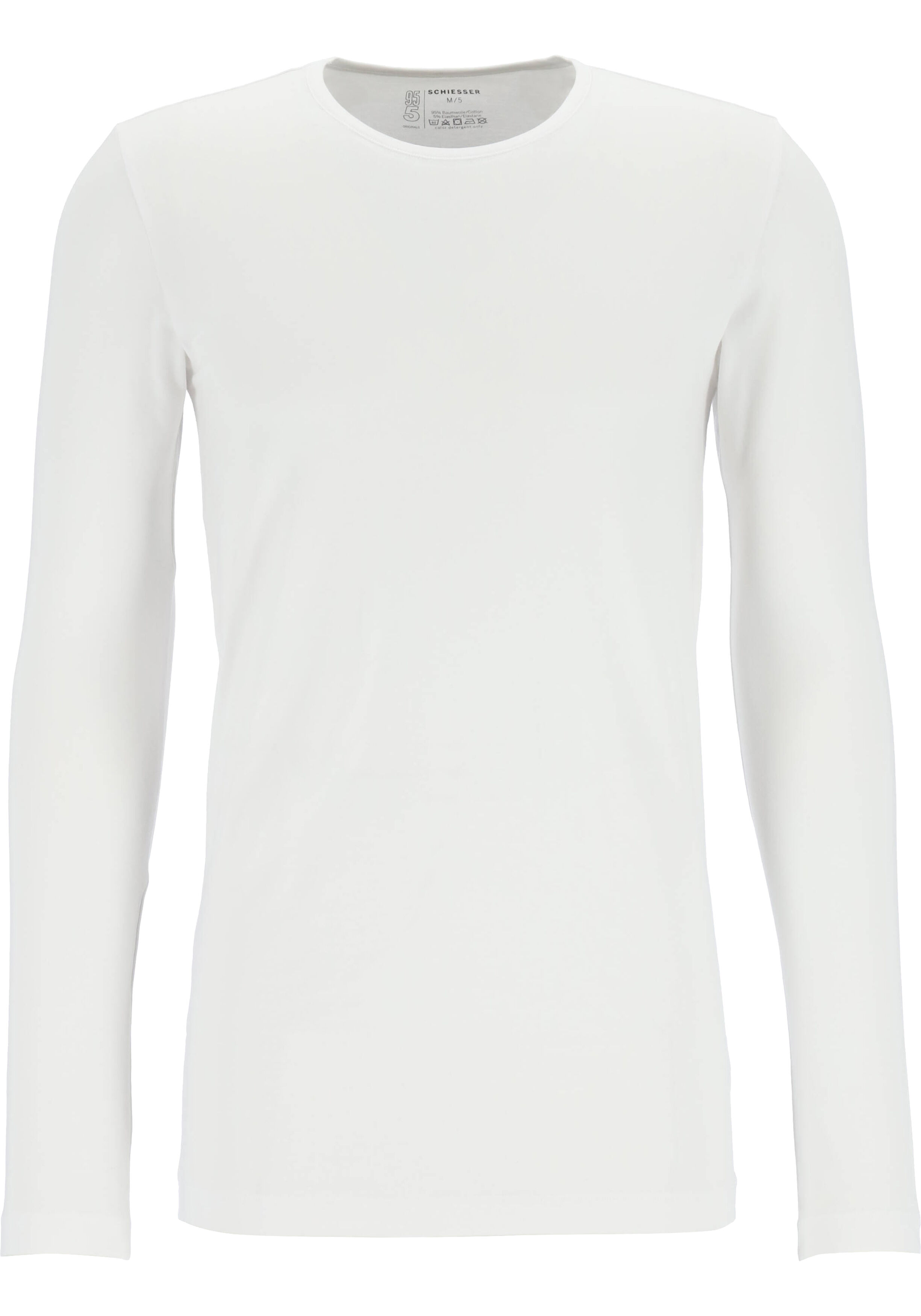 SCHIESSER 95/5 Originals T-shirt (1-pack), O-hals lange mouw, wit