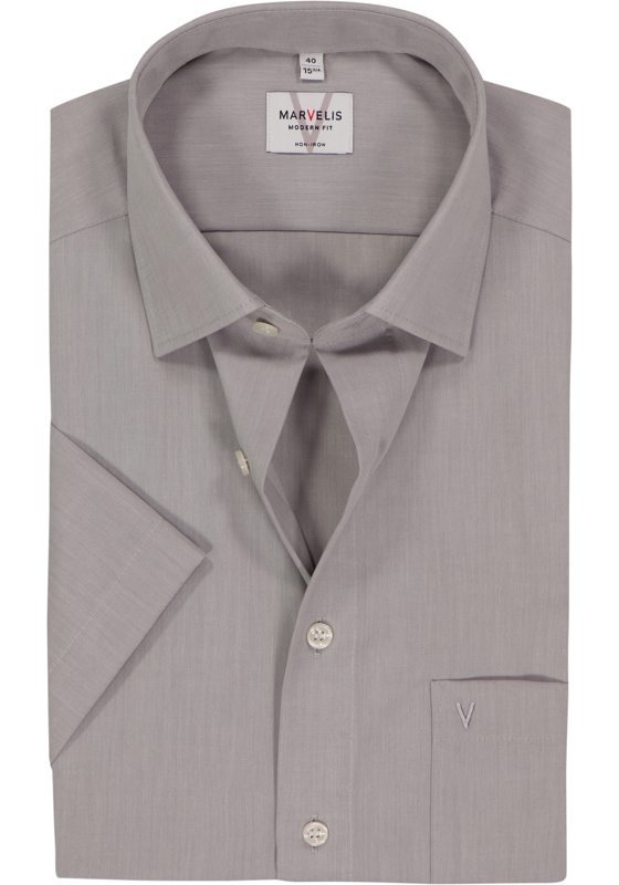 MARVELIS modern fit overhemd, korte mouw, grijs MARVELIS modern fit overhemd, korte mouw, grijs