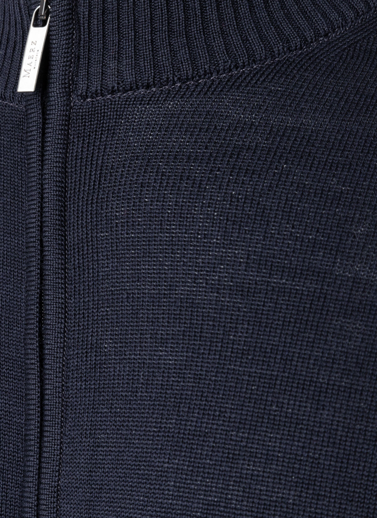 MAERZ Regular Fit heren vest met rits wol, navy blauw