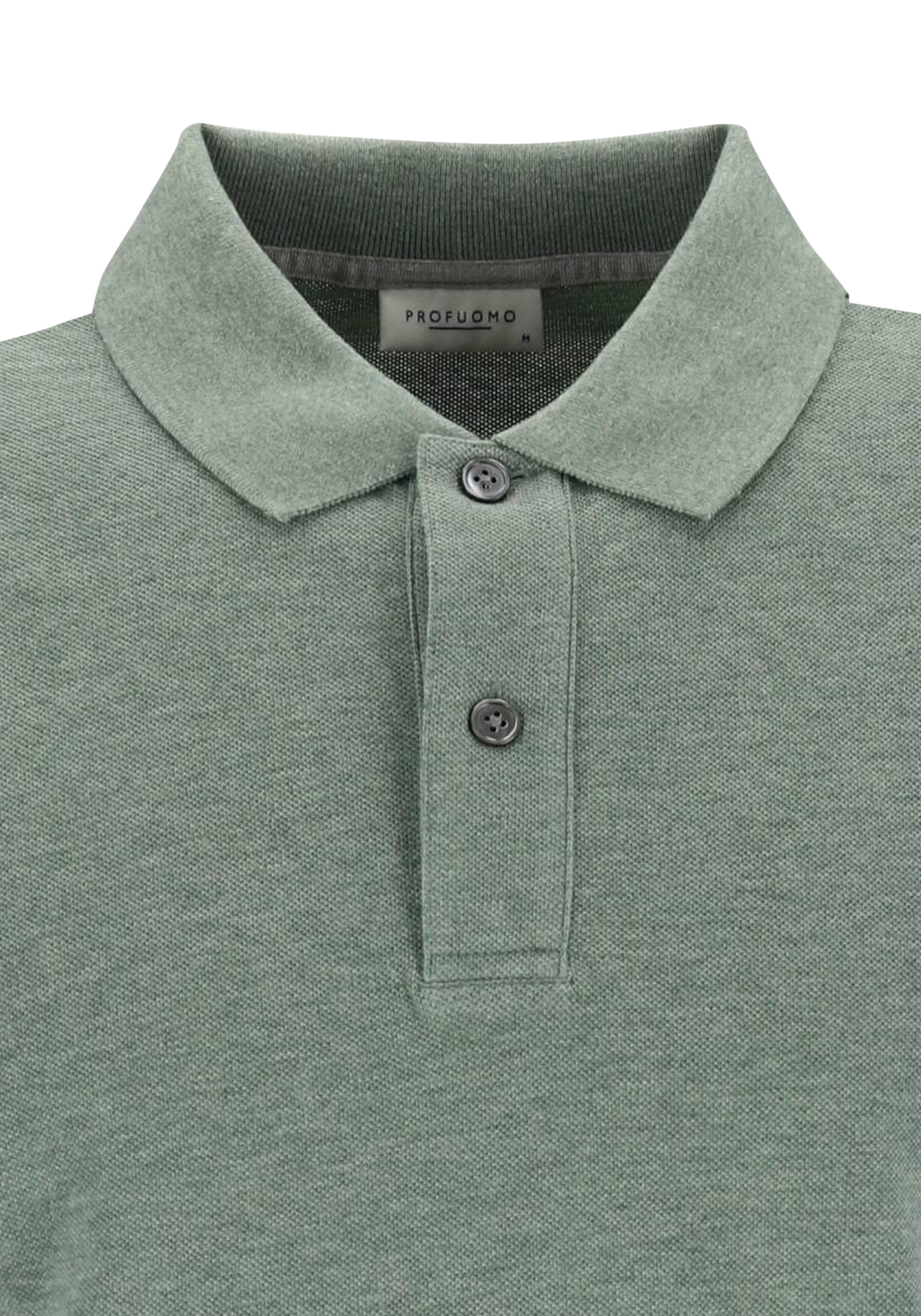 Profuomo slim fit heren polo, groen