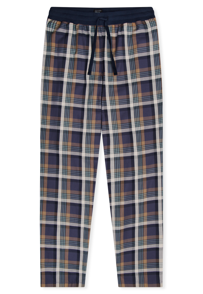 SCHIESSER Mix + Relax Pantalon, heren loungebroek, grafiet geruit
