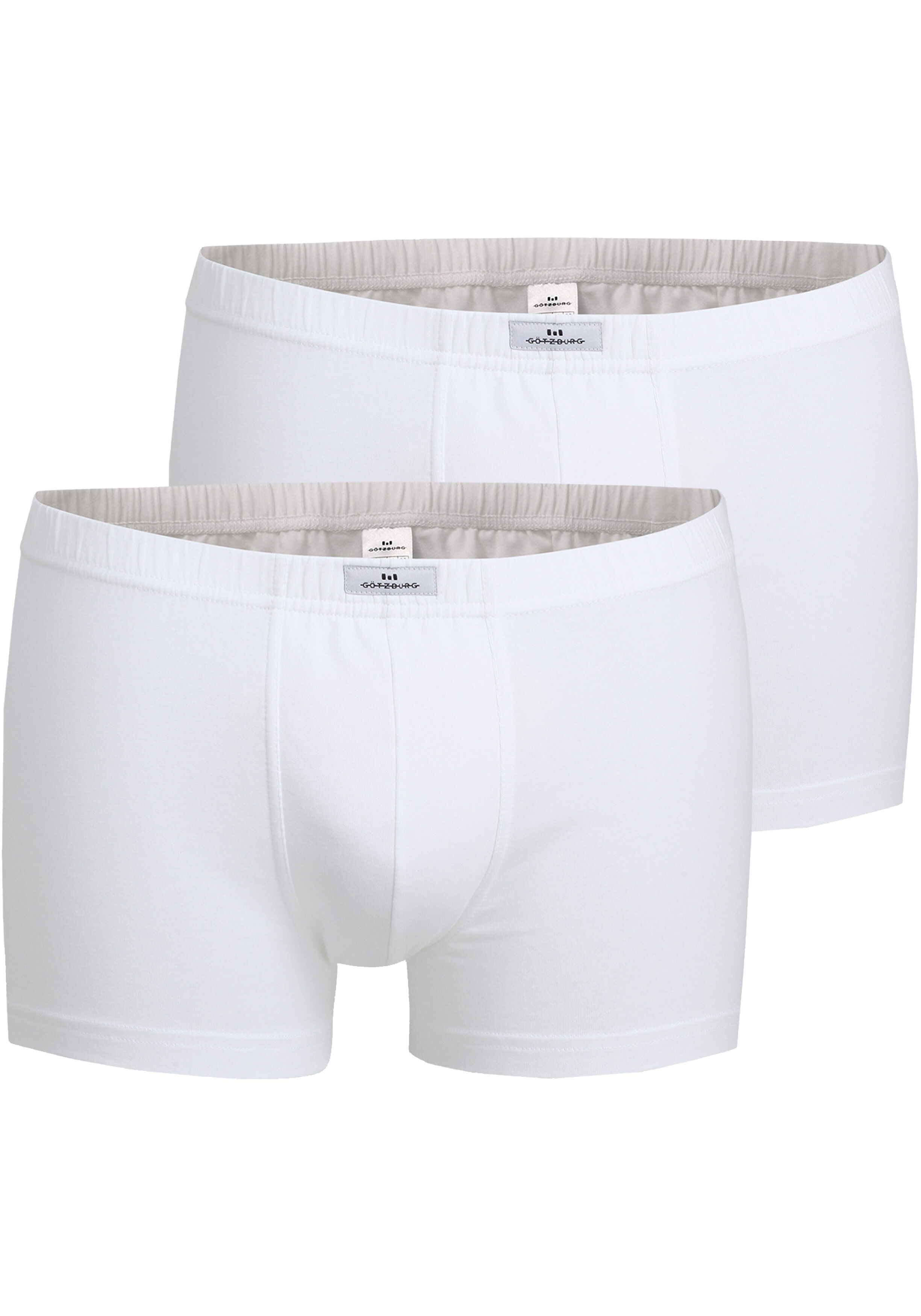 Gotzburg heren boxer normale lengte (2-pack), wit