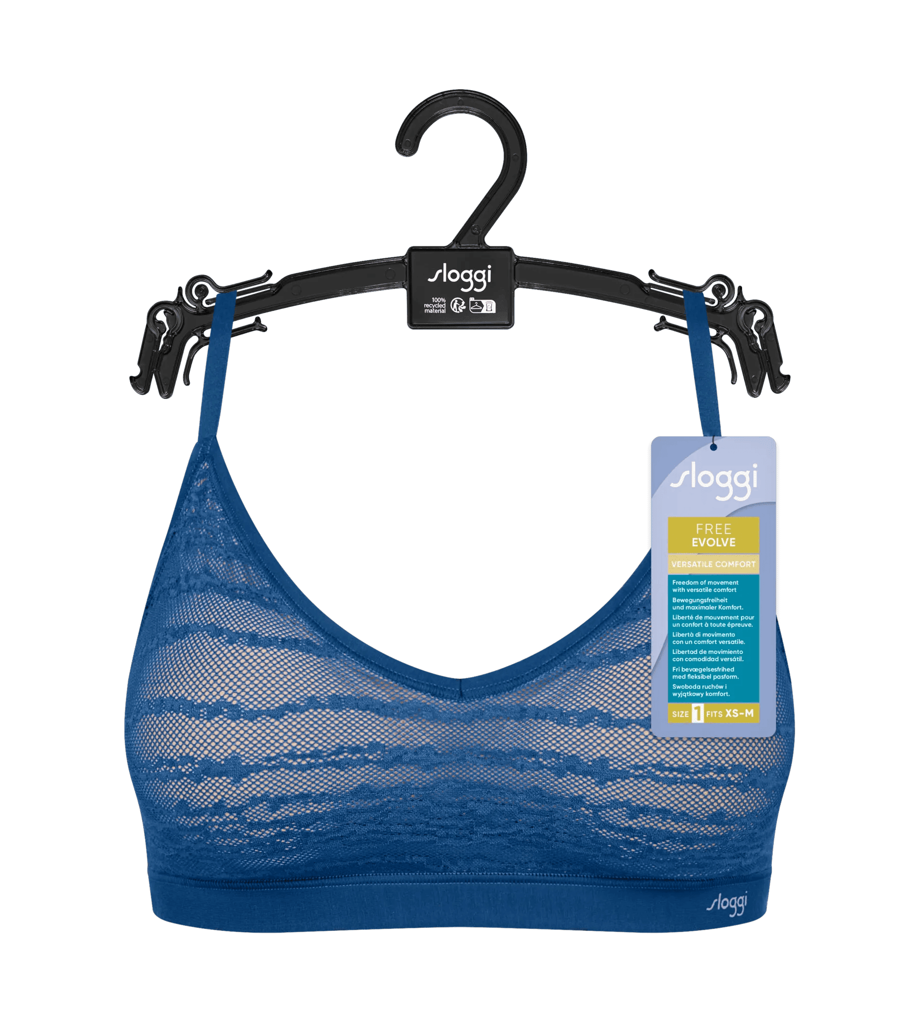 Sloggi Women FREE Evolve PU Lace, bralette, saffierblauw