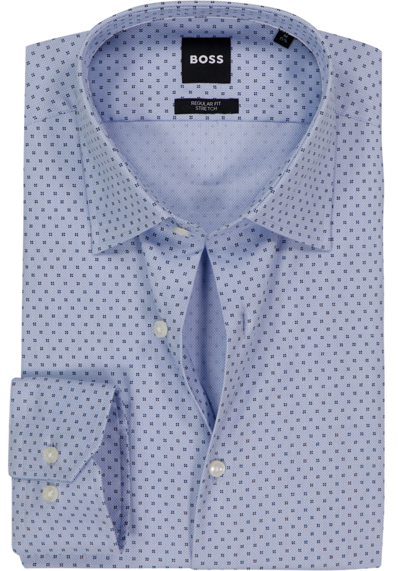 BOSS Joe regular fit overhemd, popeline, lichtblauw dessin BOSS Joe regular fit overhemd, popeline, lichtblauw dessin