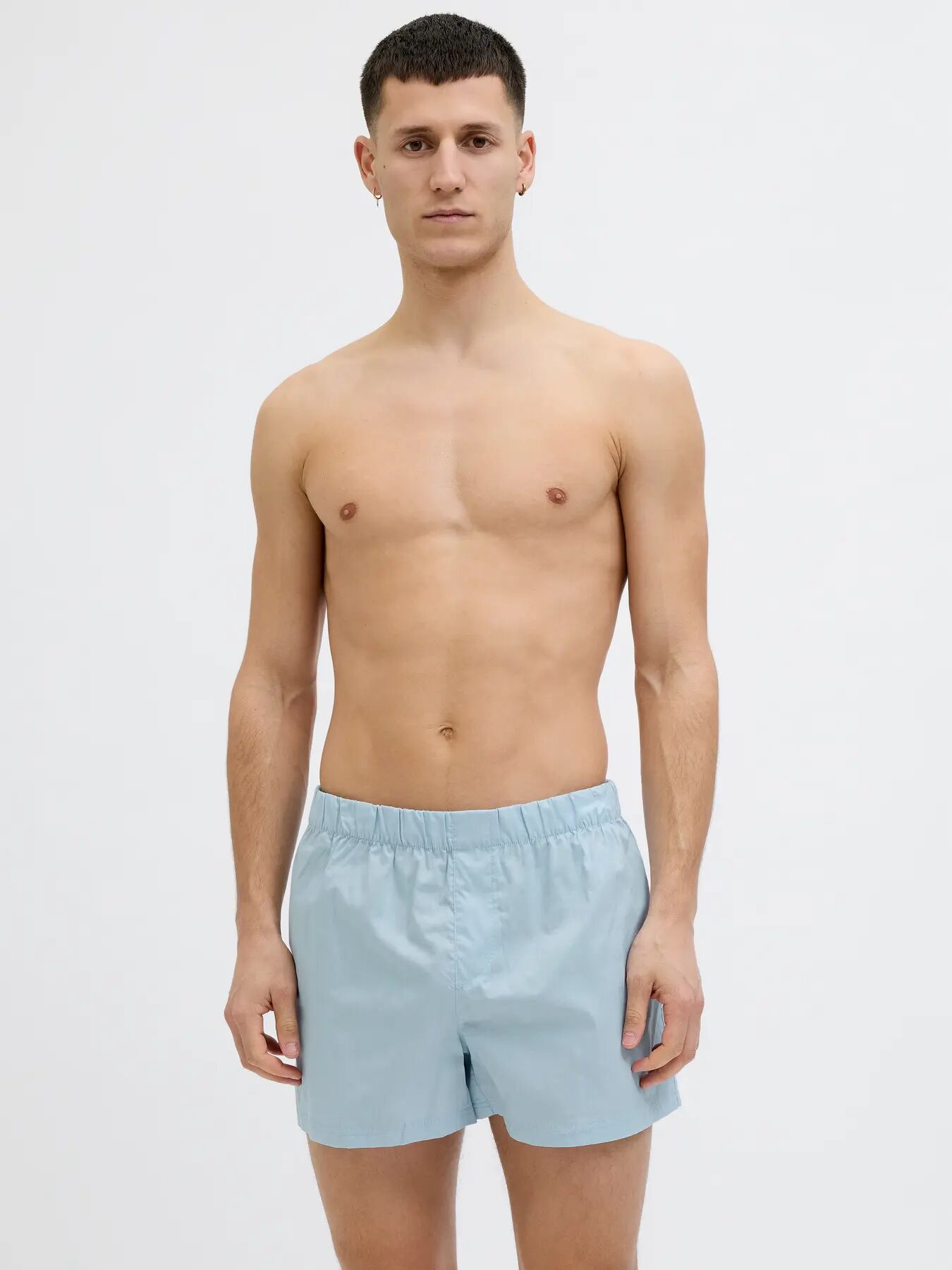 JACK & JONES Jacmilano woven boxers (5-pack), heren wijde boxers, chambray blue troposphere, city skyline, naval, black