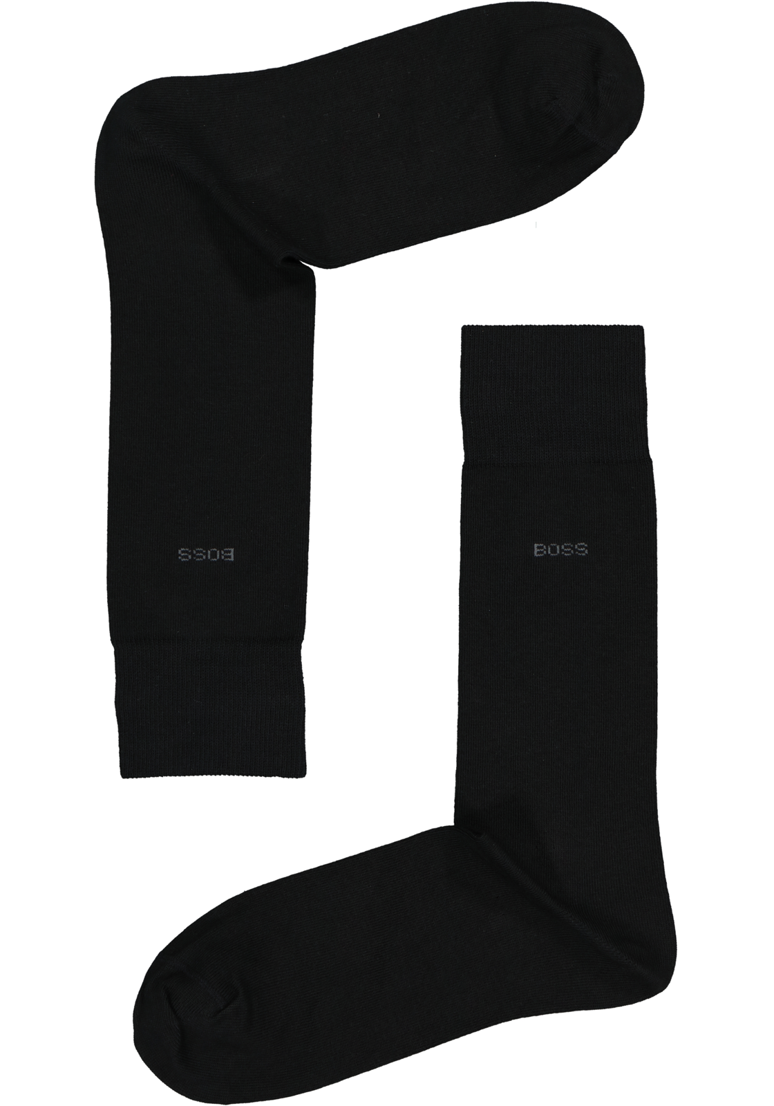 2-4043861441762_hugo_boss_sokken_2p_HR BOSS Cotton Uni (2-pack), herensokken katoen, zwart