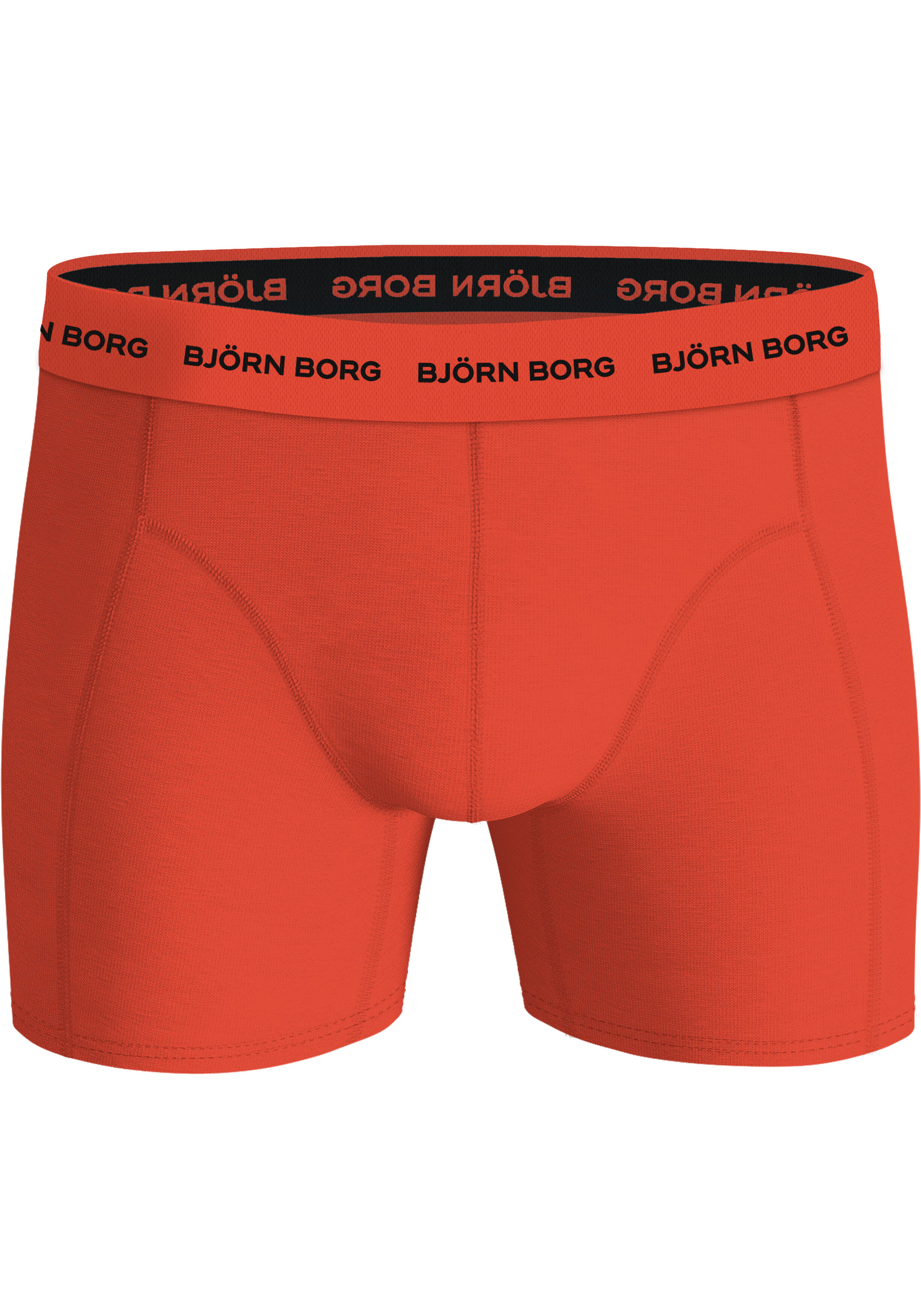 Bjorn Borg Cotton Stretch boxers, heren boxers normale lengte (3-pack), groen, print, oranje