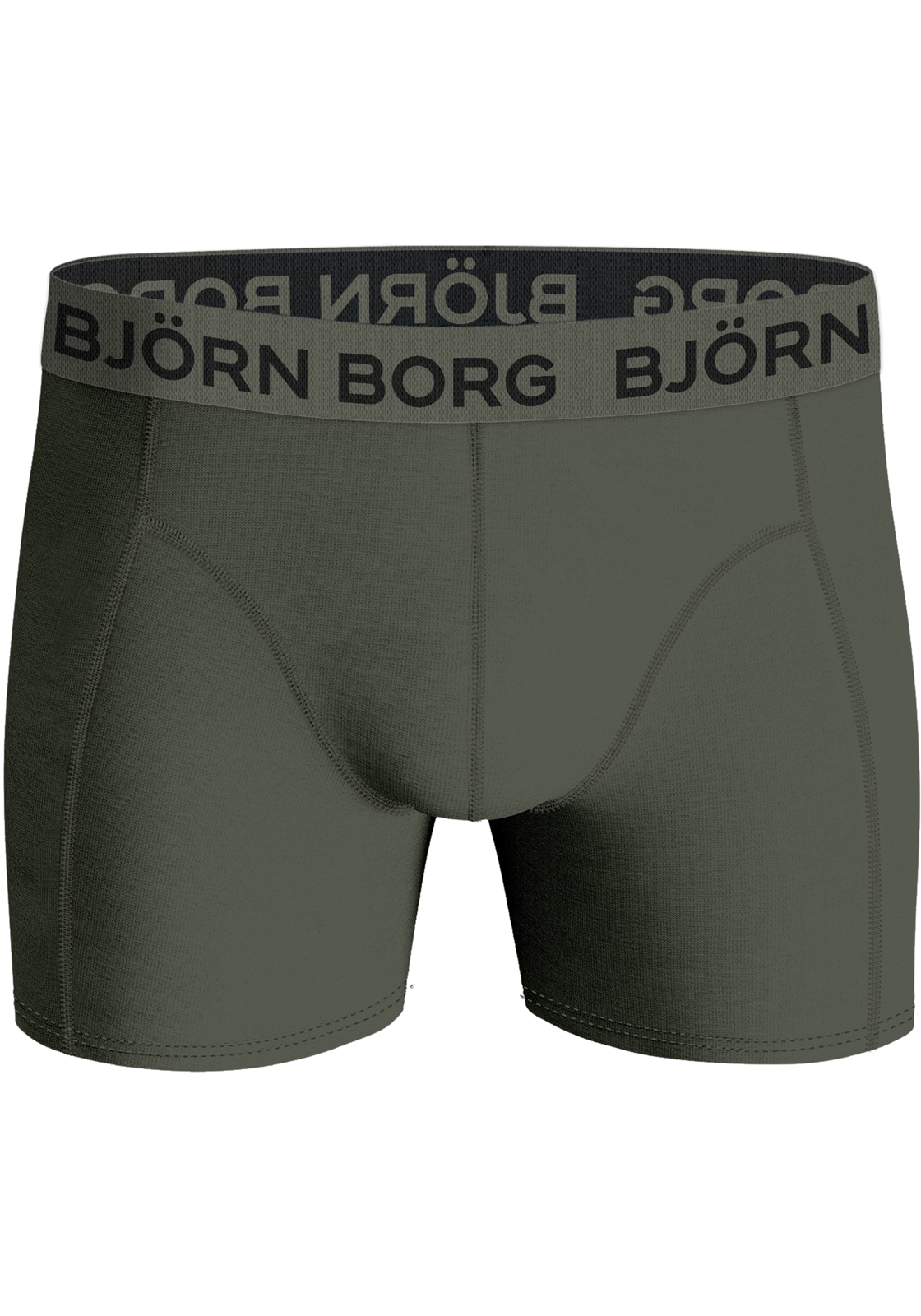 1-7321465529633-bjorn_borg_HR Bjorn Borg Cotton Stretch boxers, heren boxers normale lengte (1-pack), groen