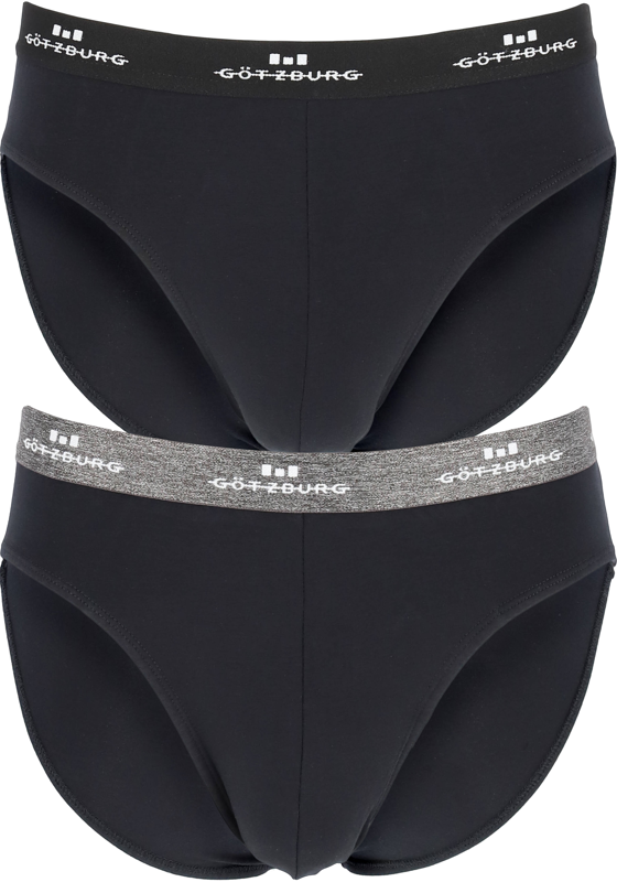 Gotzburg heren slips (2-pack), zwart Gotzburg heren slips (2-pack), zwart
