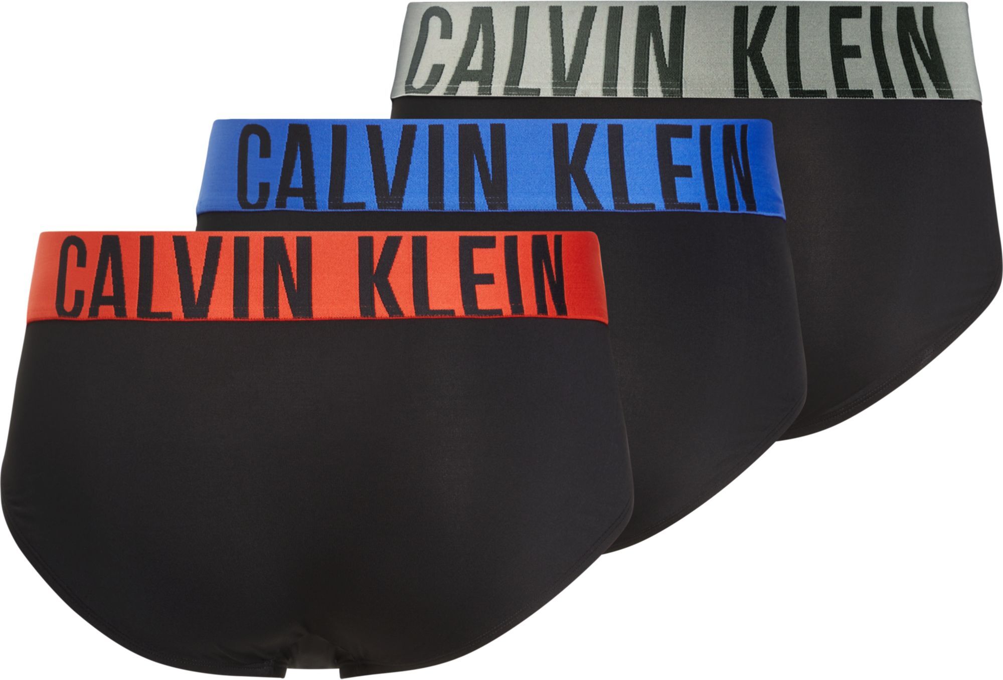 Calvin Klein Hipster Briefs (3-pack), heren slips, zwart met gekleurde tailleband