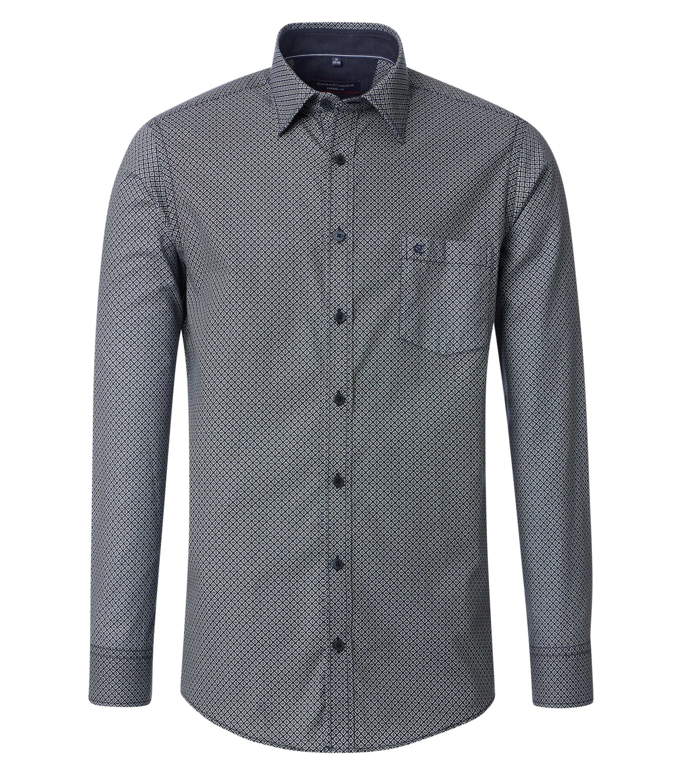 CASA MODA Sport casual fit overhemd, mouwlengte 72 cm, twill, groen - 444306602-300