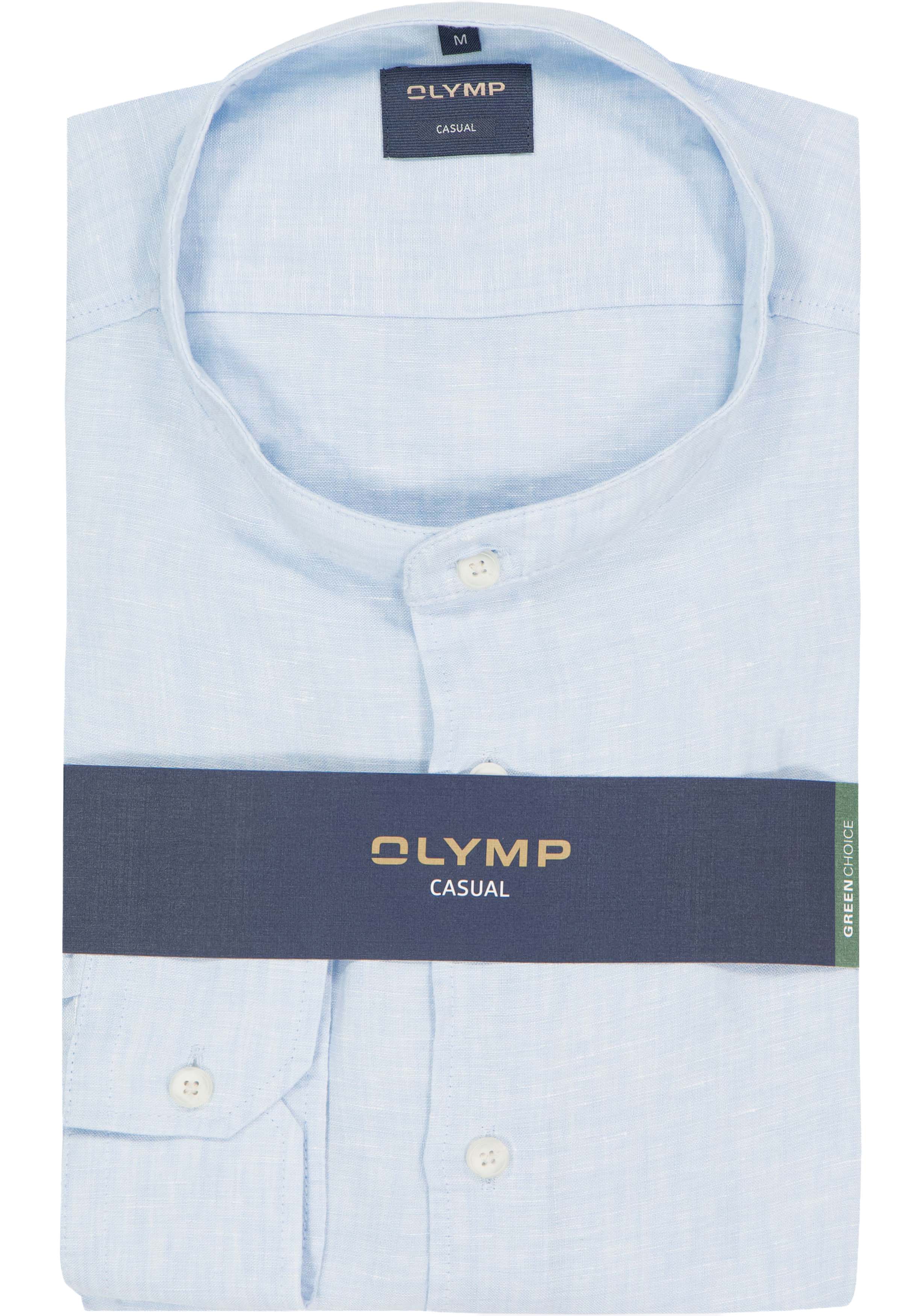 OLYMP Casual regular fit overhemd, structuur, lichtblauw