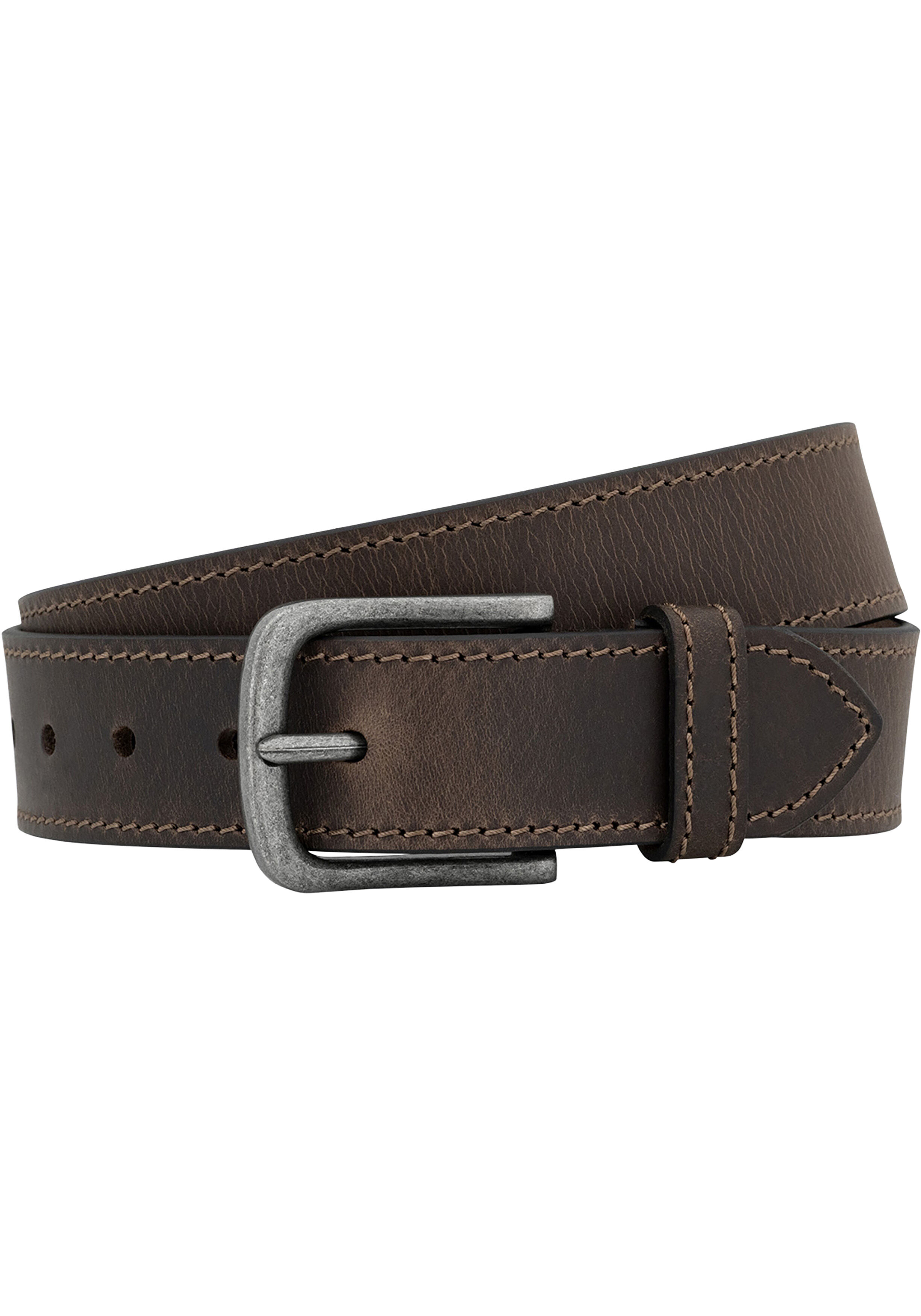 LINDENMANN leren heren riem, bruin