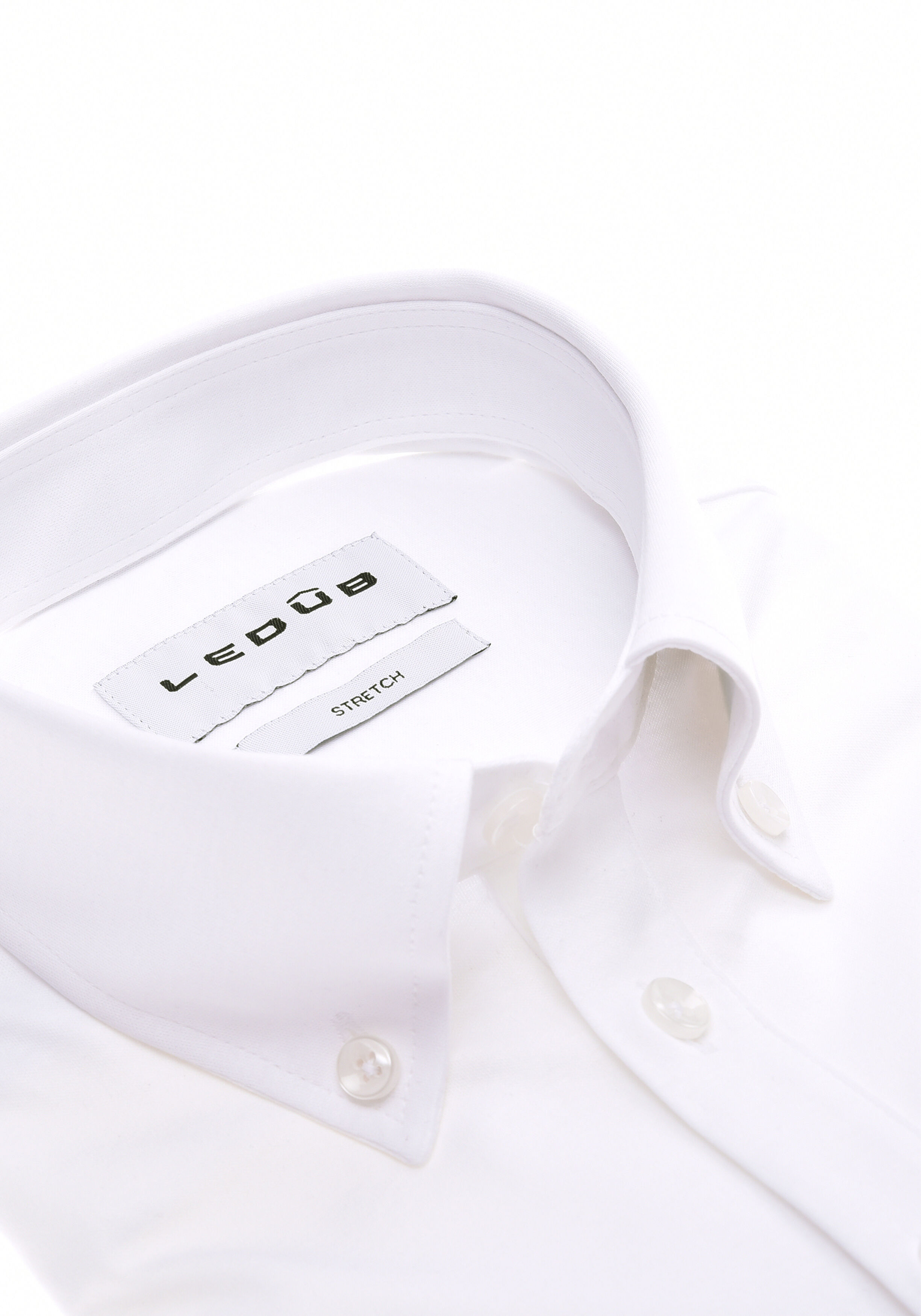 Ledub modern fit polo overhemd, tricot, jersey, wit