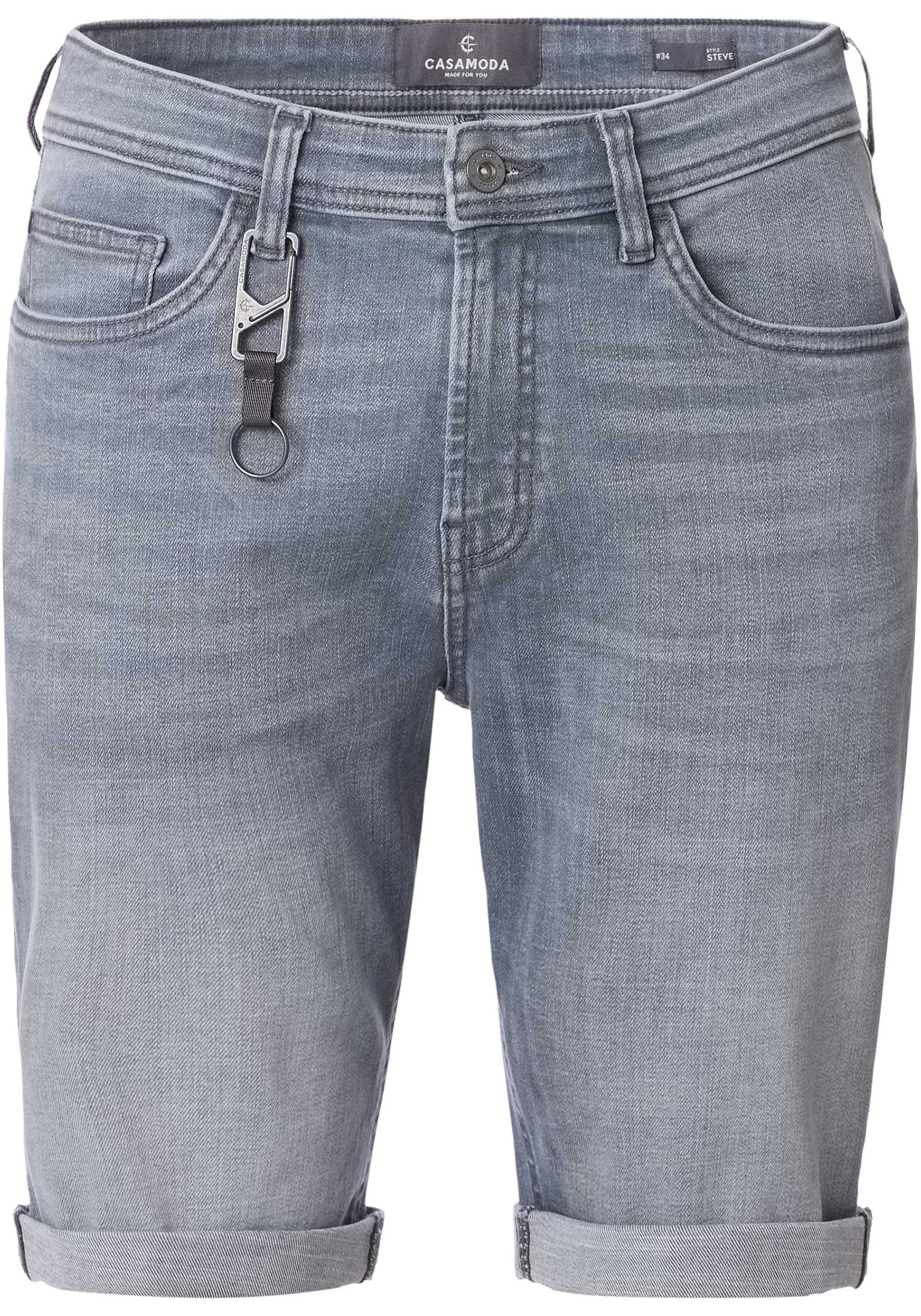 CASA MODA jeans shorts STEVE, heren 5-pocket korte spijkerbroek, antracietgrijs
