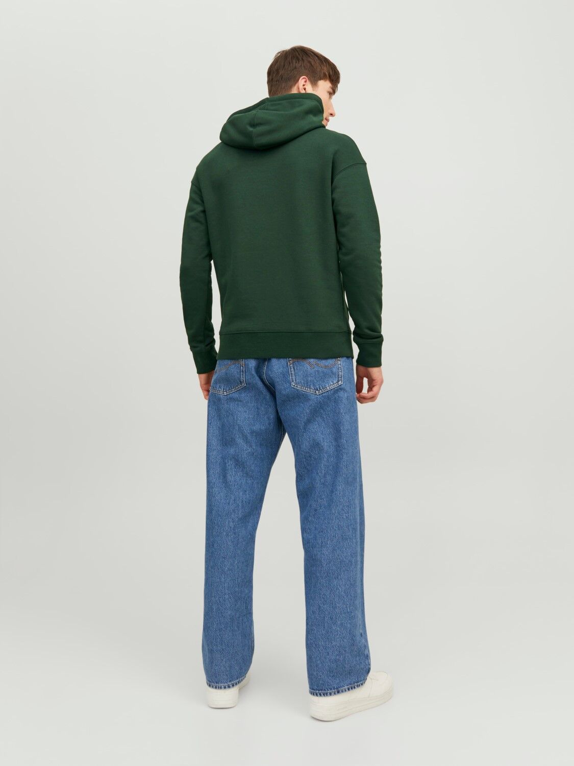 JACK & JONES Star basic sweat hood regular fit, heren hoodie katoenmengsel met capuchon, groen