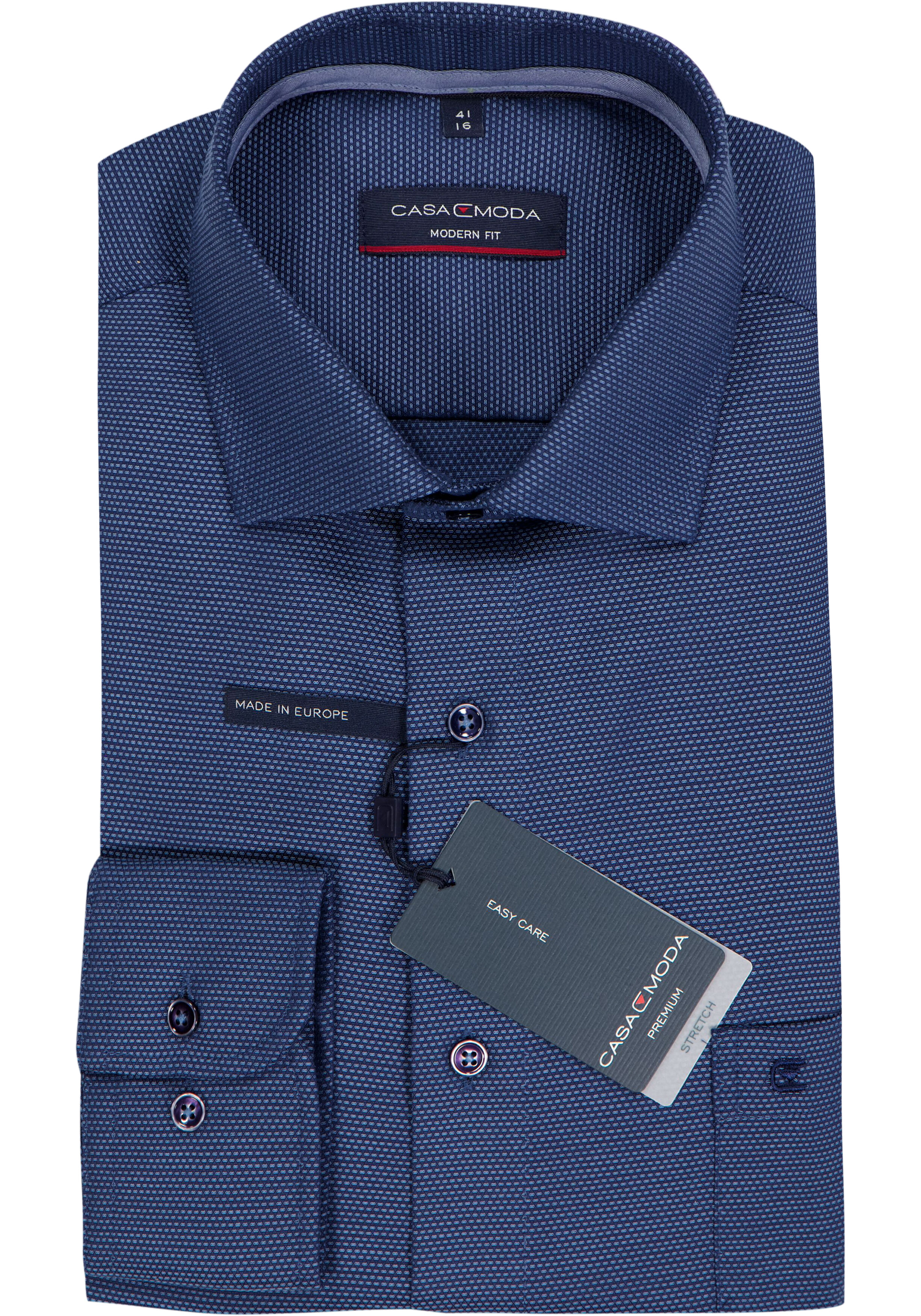 CASA MODA modern fit overhemd, dobby, blauw