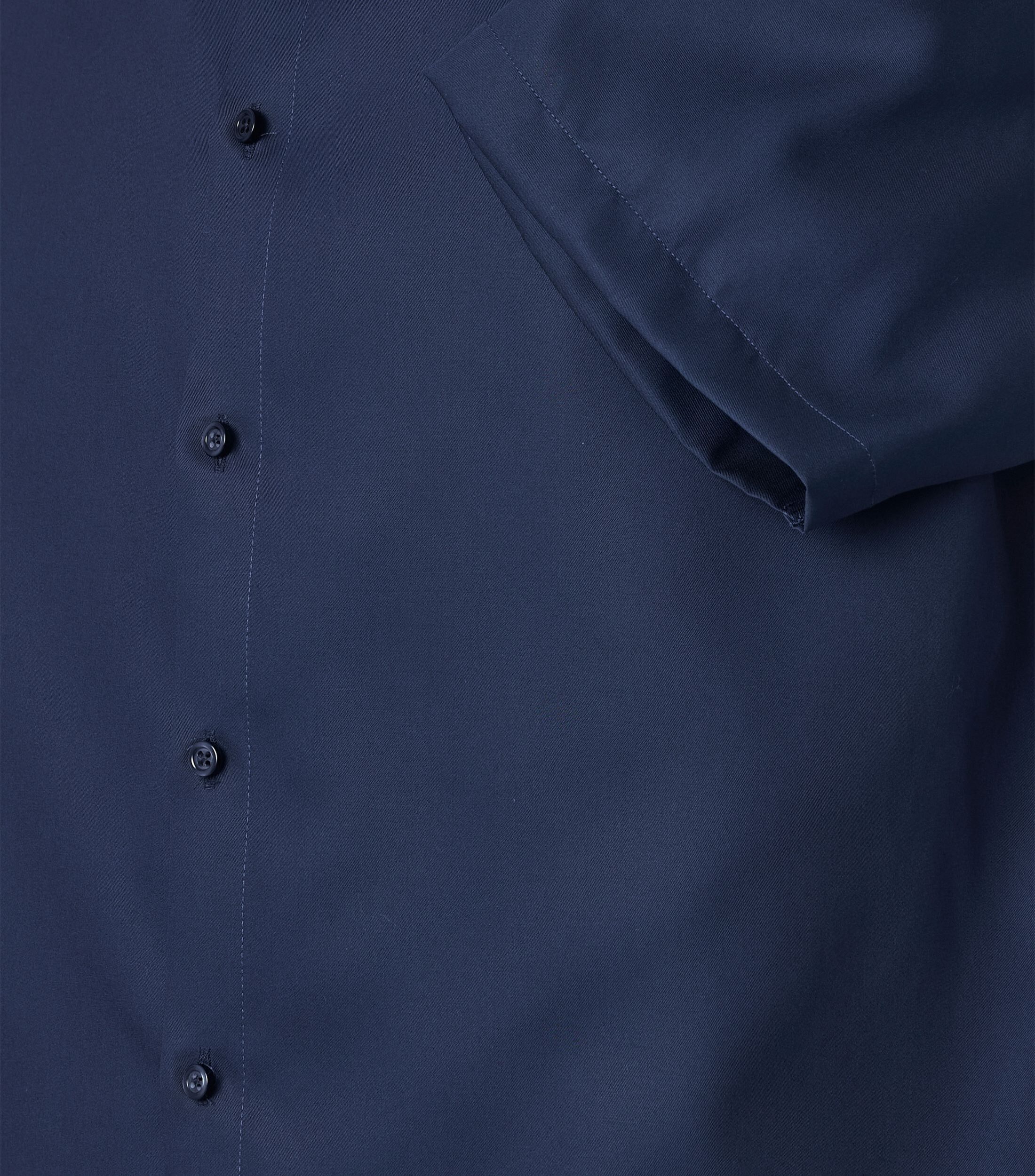 VENTI modern fit overhemd, korte mouw, twill, donkerblauw