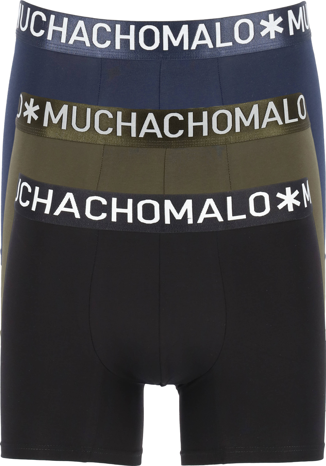 1-8718168688986-muchachomalo-boxershorts-light-cotton-3p_HR Muchachomalo Light Cotton boxershorts (3-pack), heren boxers normale lengte, blauw, groen en zwart
