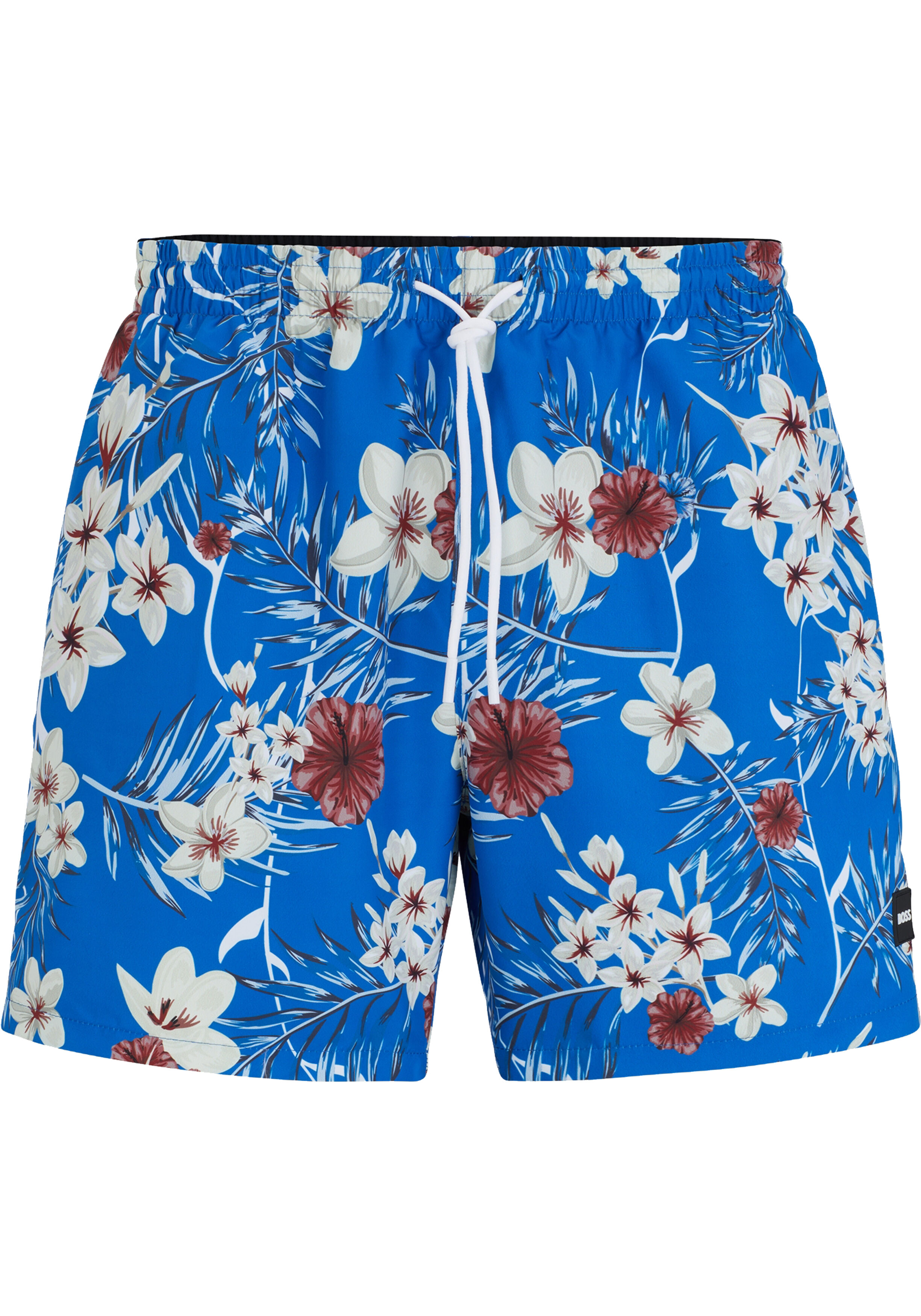 HUGO BOSS Piranha swim shorts, heren zwembroek, middenblauw dessin
