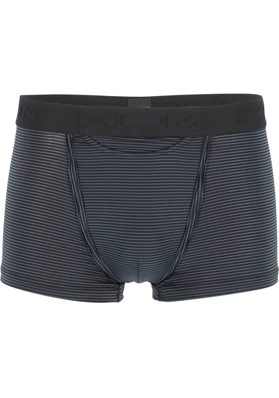 HOM Simon boxer briefs HO1 (1-pack), heren boxer met horizontale gulp, zwart gestreept HOM Simon boxer briefs HO1 (1-pack), heren boxer met horizontale gulp, zwart gestreept