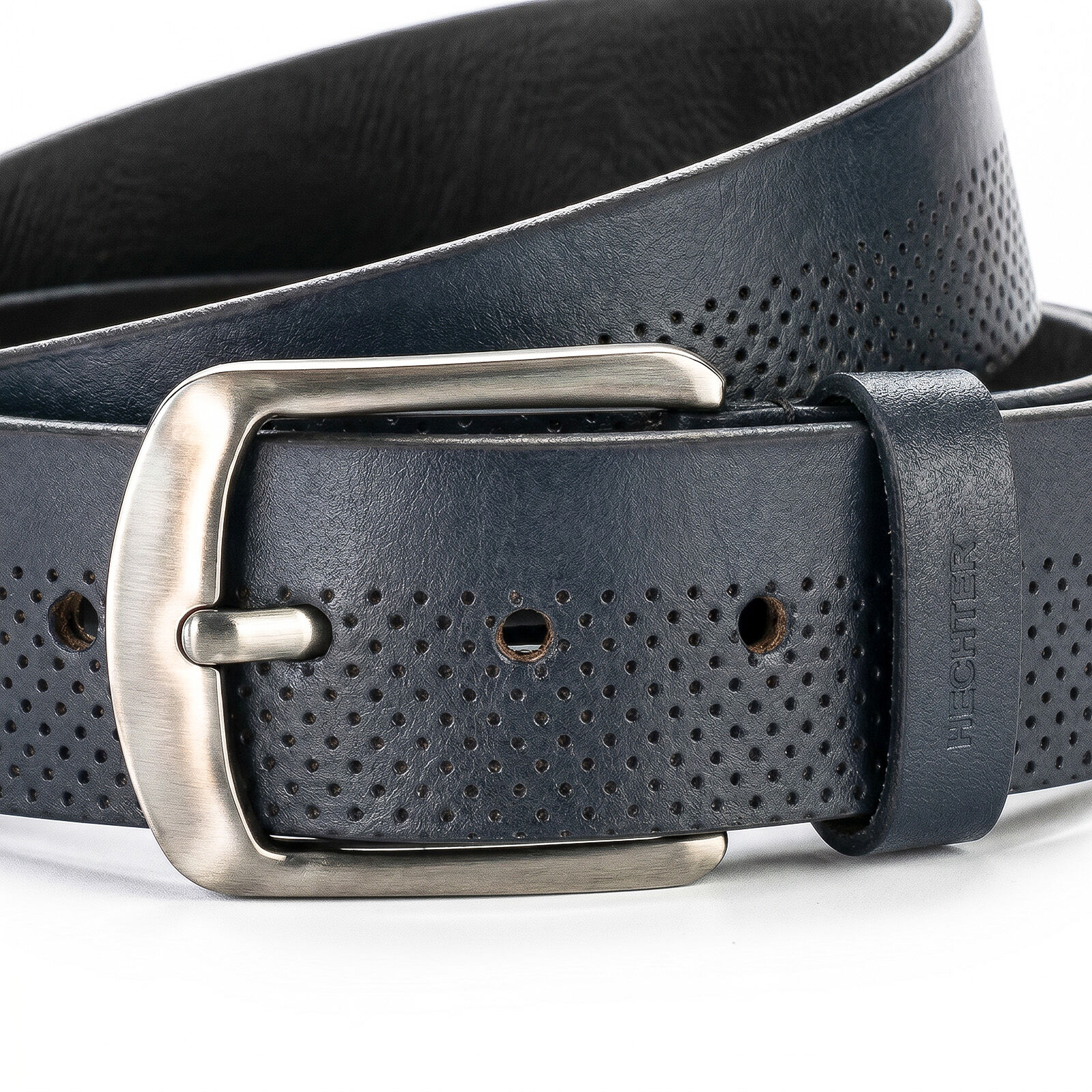 HECHTER leren heren riem, marine
