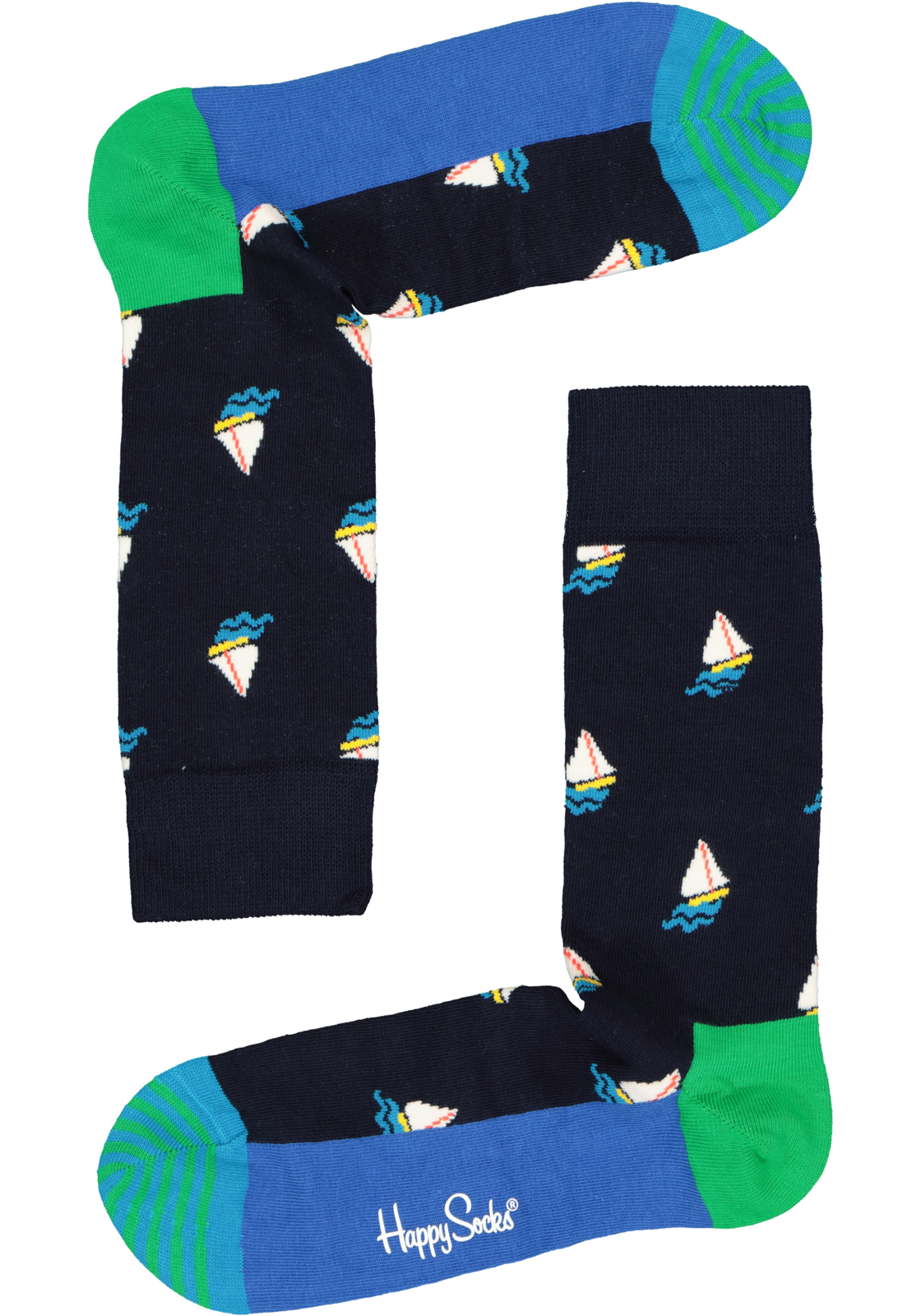 2-7333102504934_happy_socks_giftset_HR Happy Socks Sail Away Gift Set (2-pack), blauw vakantiegevoel