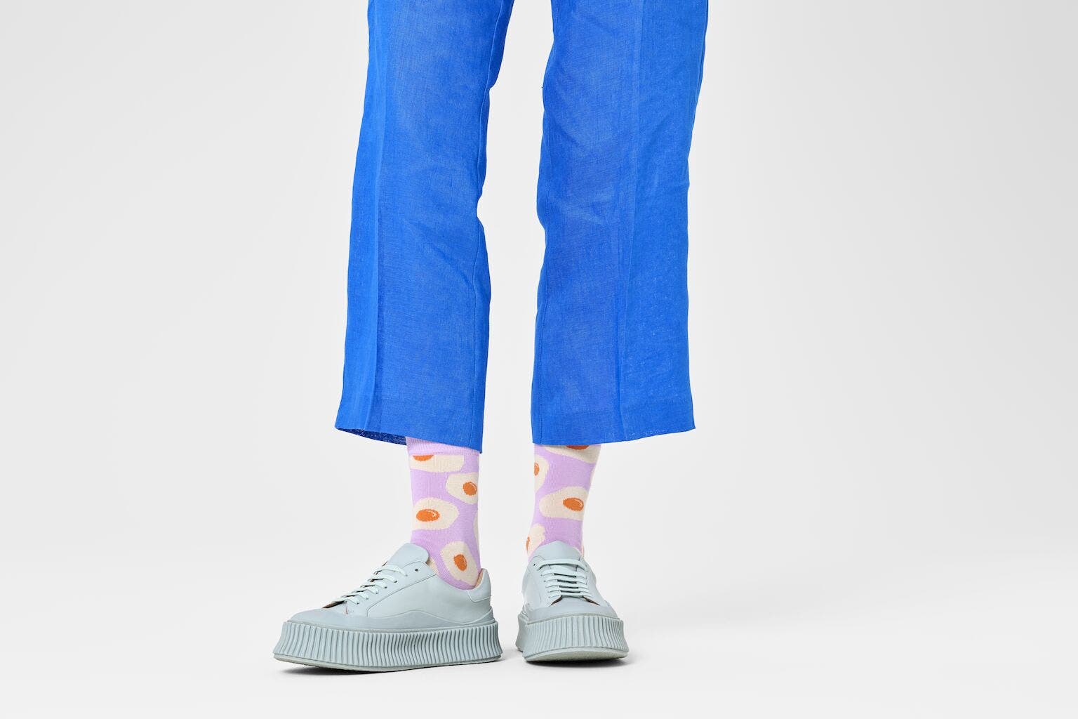 Happy Socks Sunny Side Up Sock, unisex sokken, lila