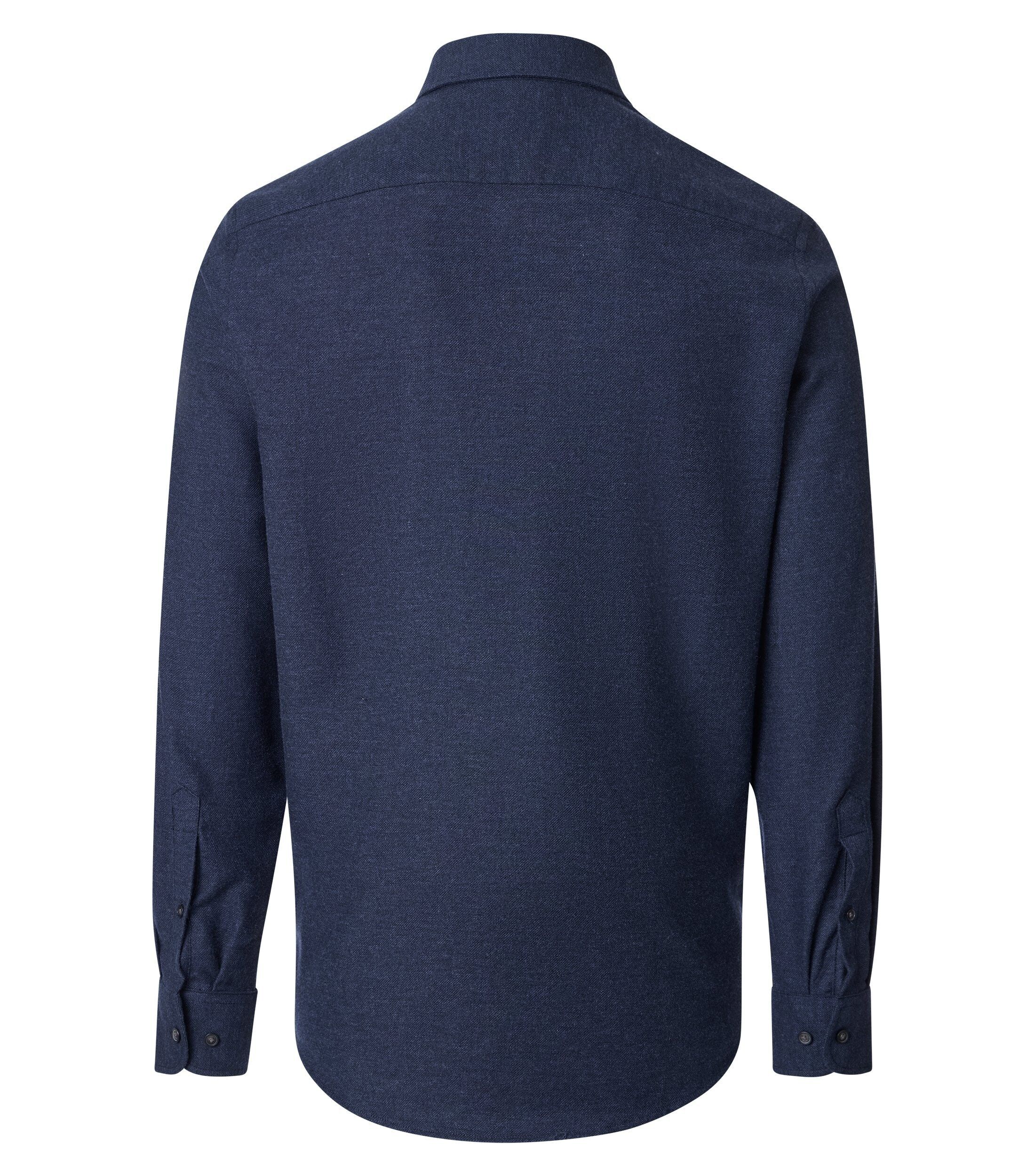 CASA MODA Sport casual fit overhemd, structuur, donkerblauw