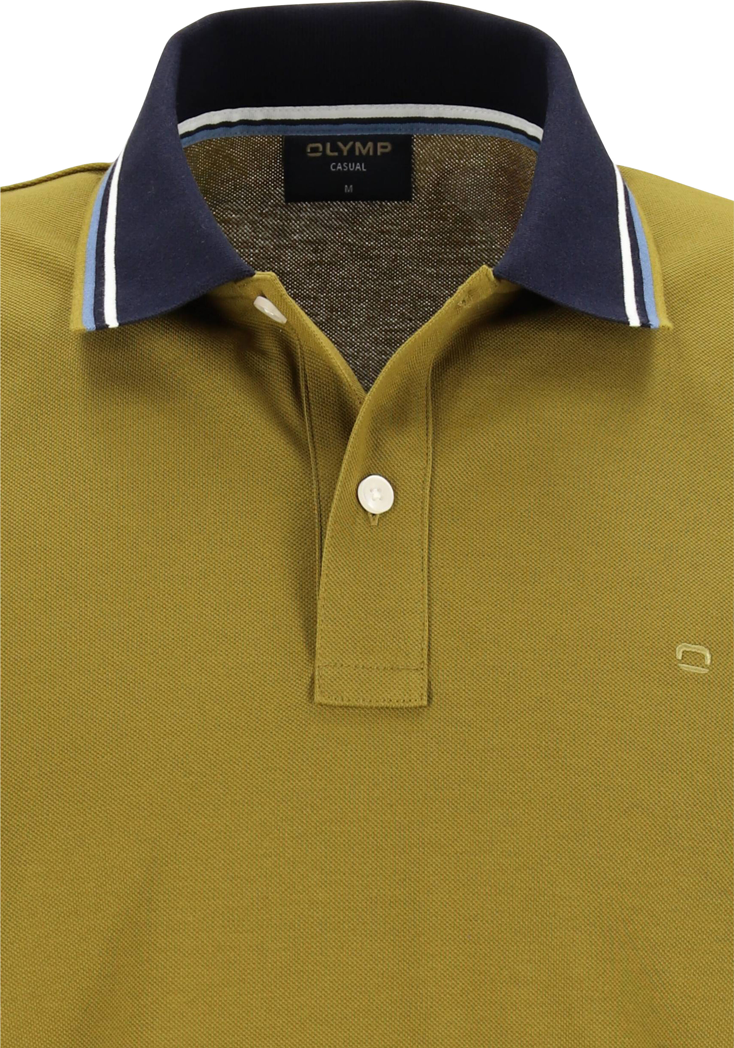 OLYMP Polo Casual, modern fit polo, olijfgroen