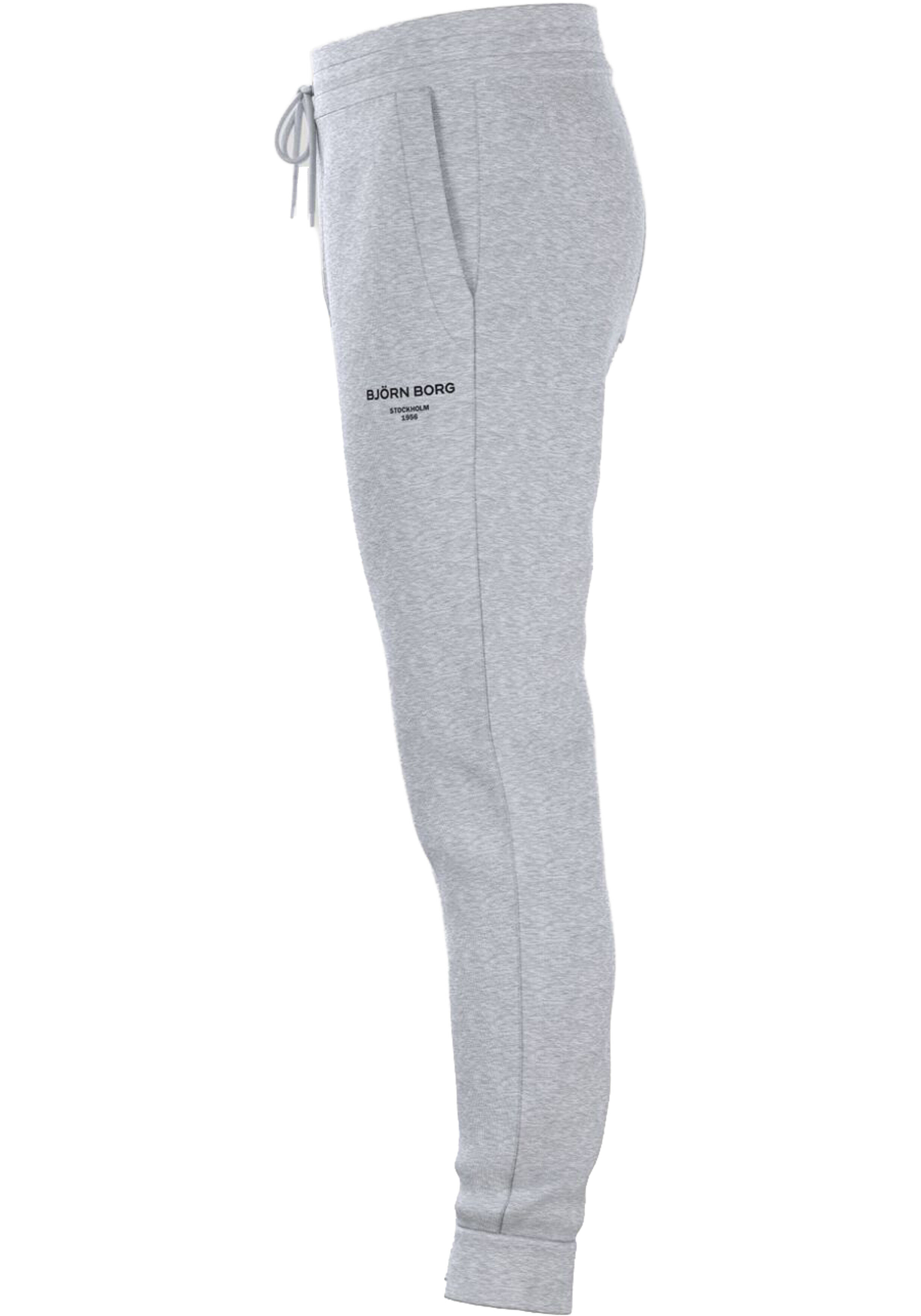 Bjorn Borg Essential 1 Sweatpants, heren joggingbroek, grijs melange