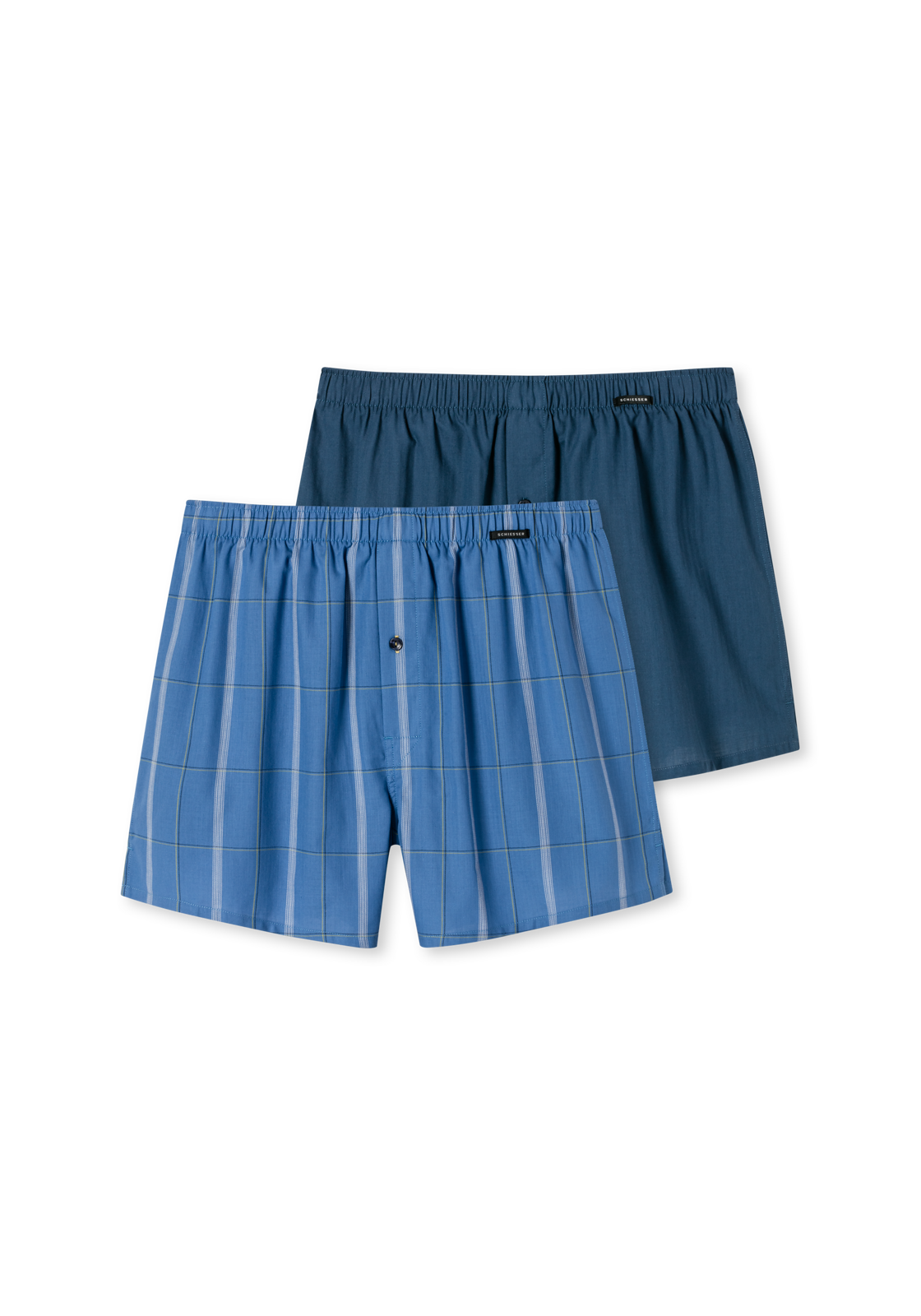 image_2_180202-918_2_1280x1280 SCHIESSER Boxershorts Multipacks boxer (2-pack), heren boxershorts geweven uni geruit multicolor