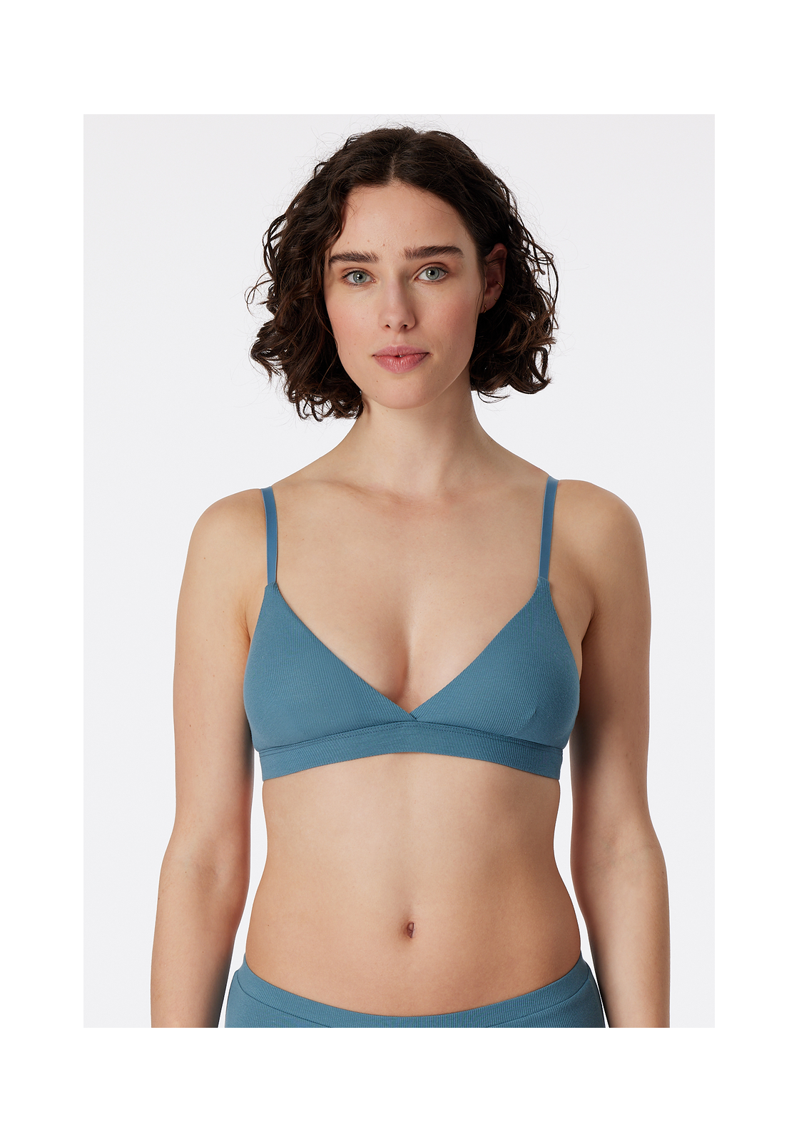 image_3_179915-808_3_1280x1280 SCHIESSER Pure Rib bh (1-pack), dames beha dubbelrib biologisch katoen verwijderbare pads blauwgrijs