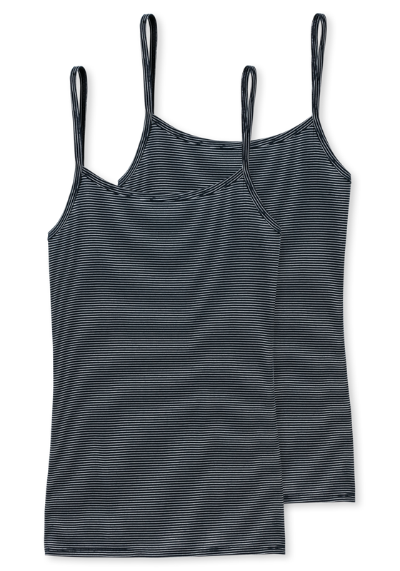 SCHIESSER Modal Essentials singlet (2-pack), dames hemd met spaghettibandjes nachtblauw SCHIESSER Modal Essentials singlet (2-pack), dames hemd met spaghettibandjes nachtblauw