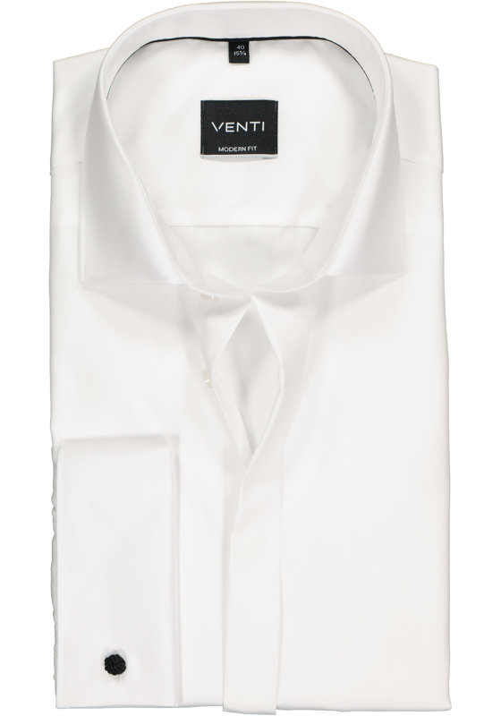 VENTI modern fit overhemd, mouwlengte 72 cm, dubbele manchet, wit  VENTI modern fit overhemd, mouwlengte 72 cm, dubbele manchet, wit