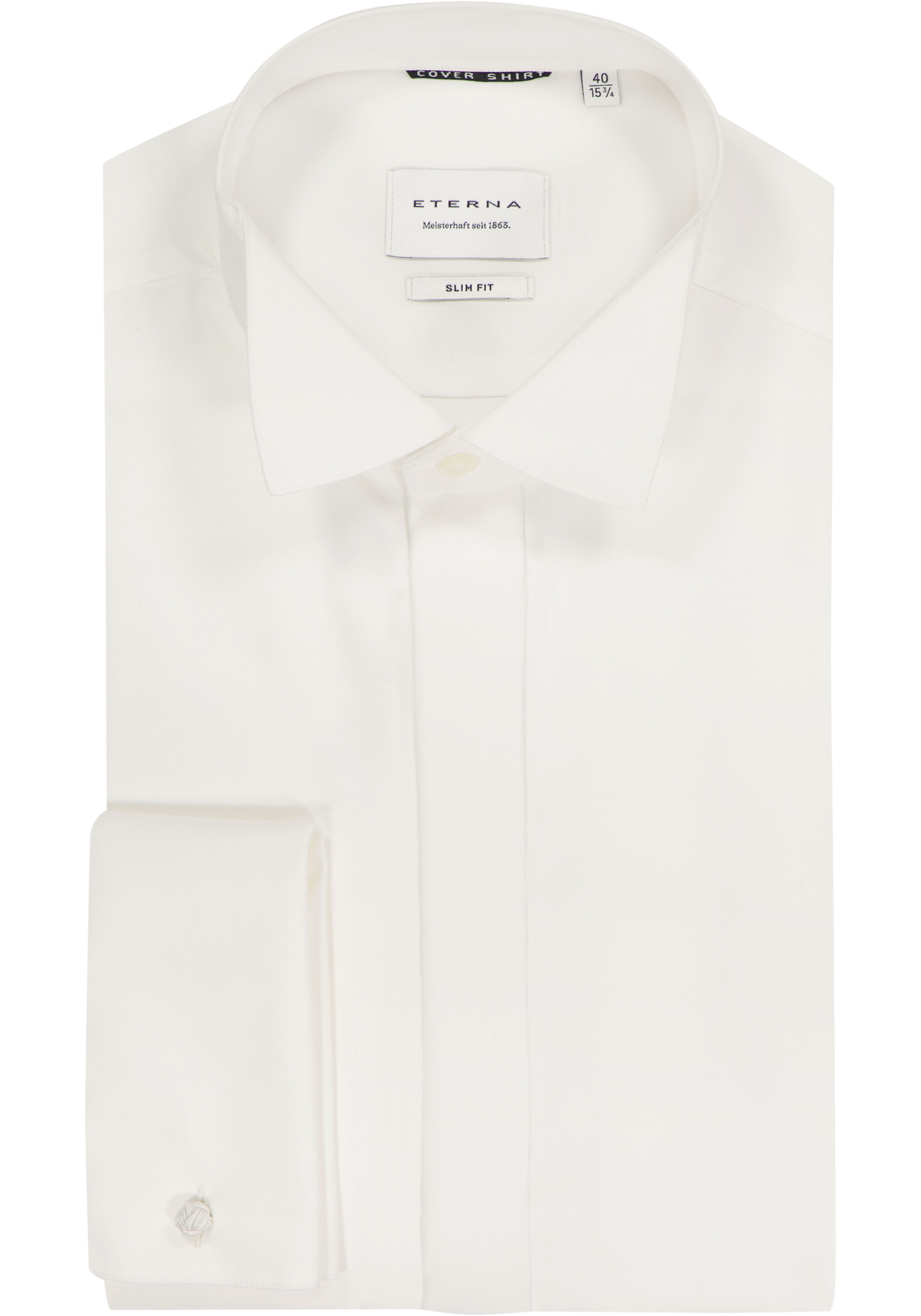 ETERNA slim fit overhemd, twill, ecru