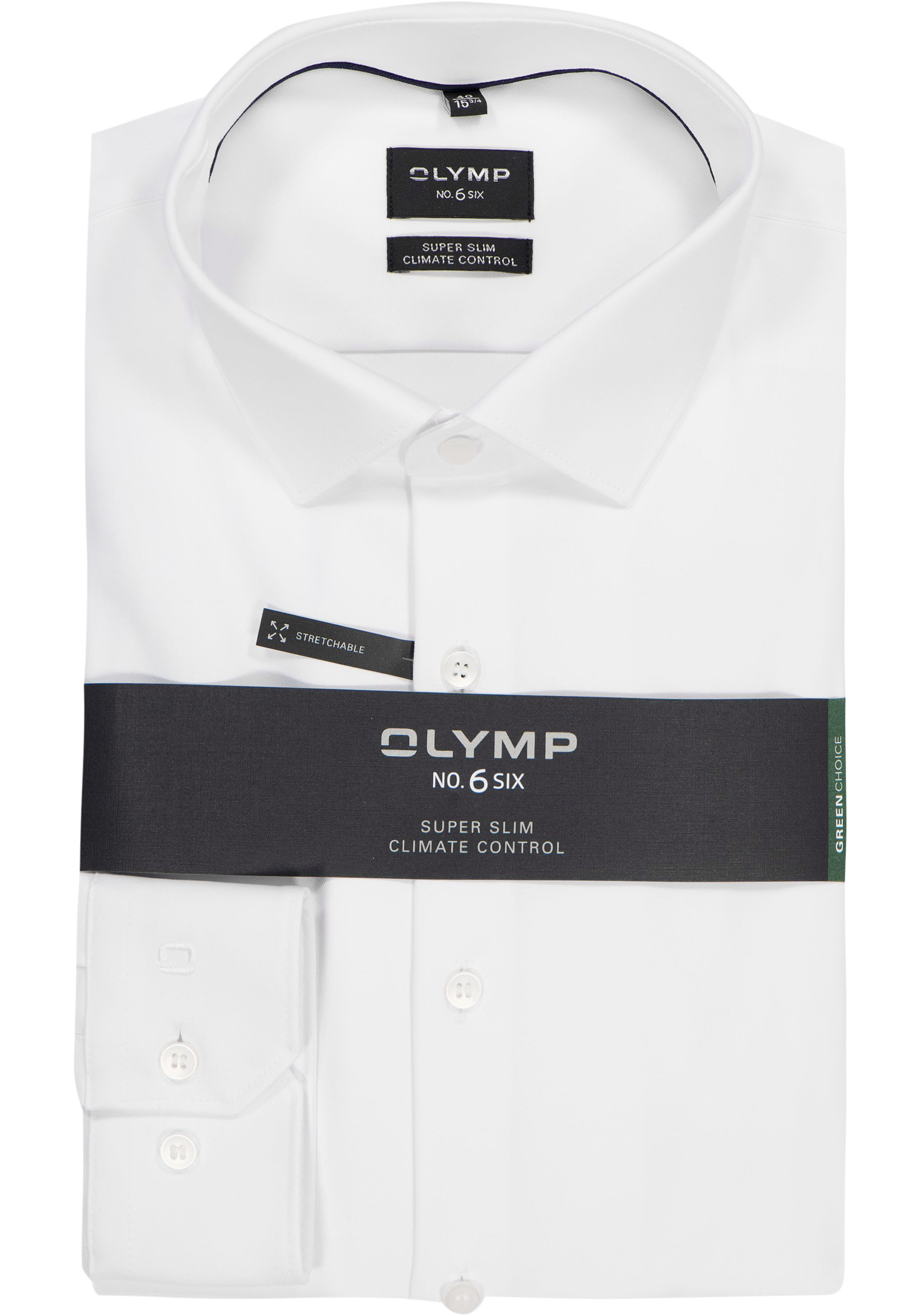 OLYMP 24/7 No. 6 Six super slim fit overhemd, wit
