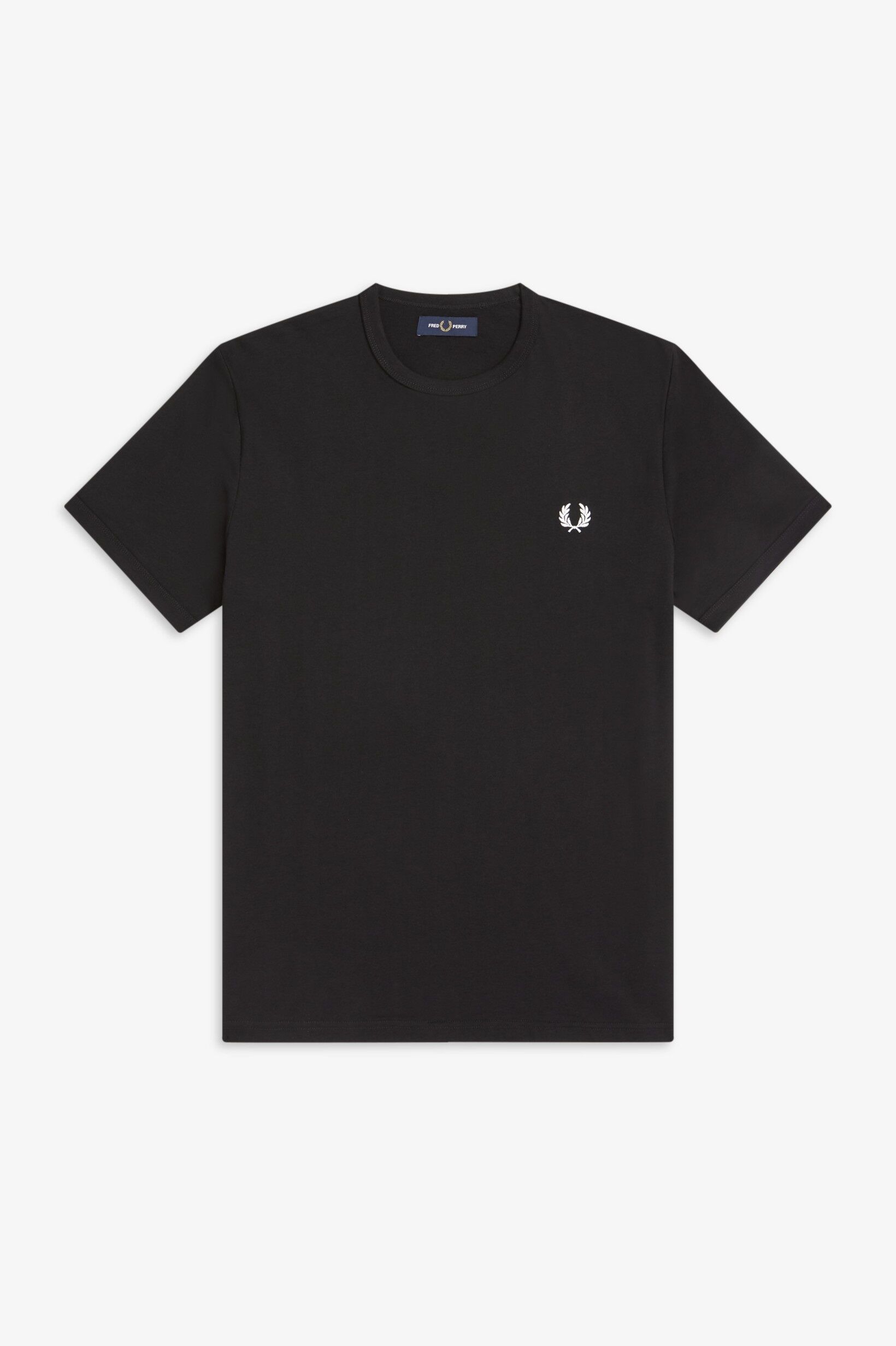 Fred Perry Ringer regular fit T-shirt M3519, korte mouw O-hals, zwart