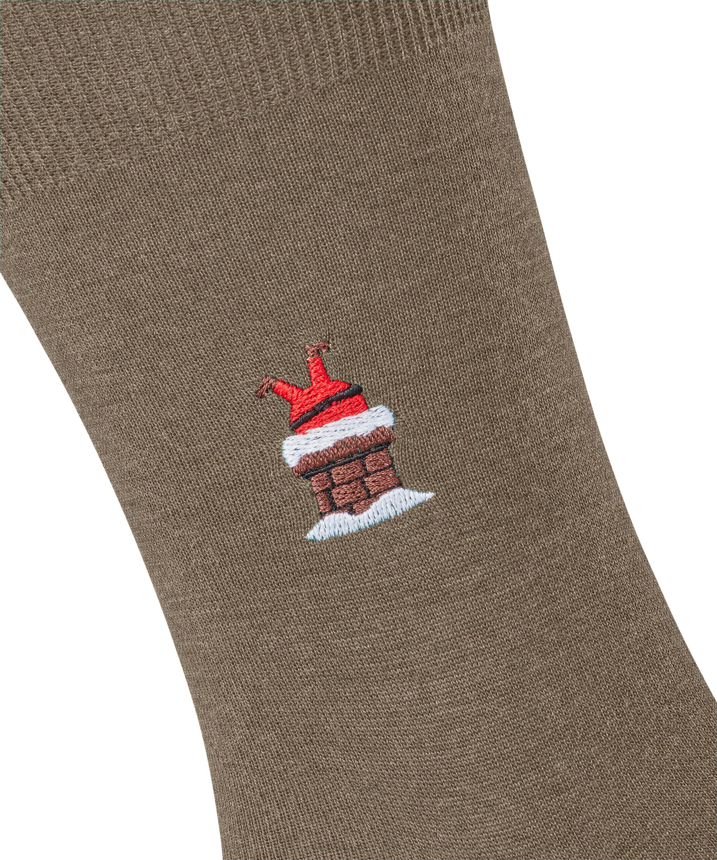 FALKE Airport Santa herensokken, bruin (nutmeg melange)