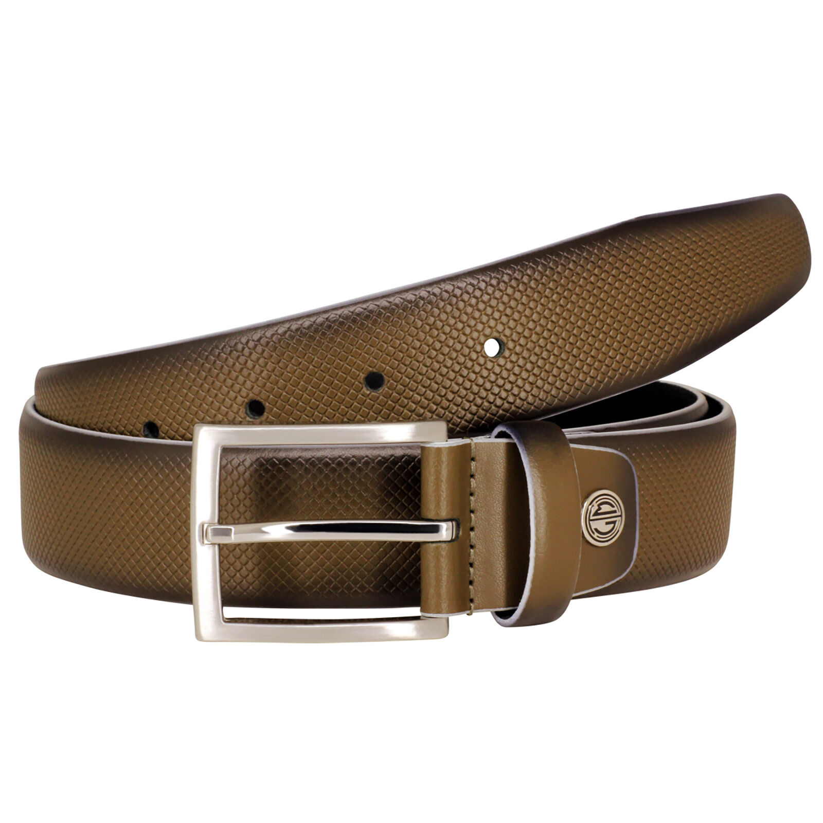 LINDENMANN leren heren riem, olijf