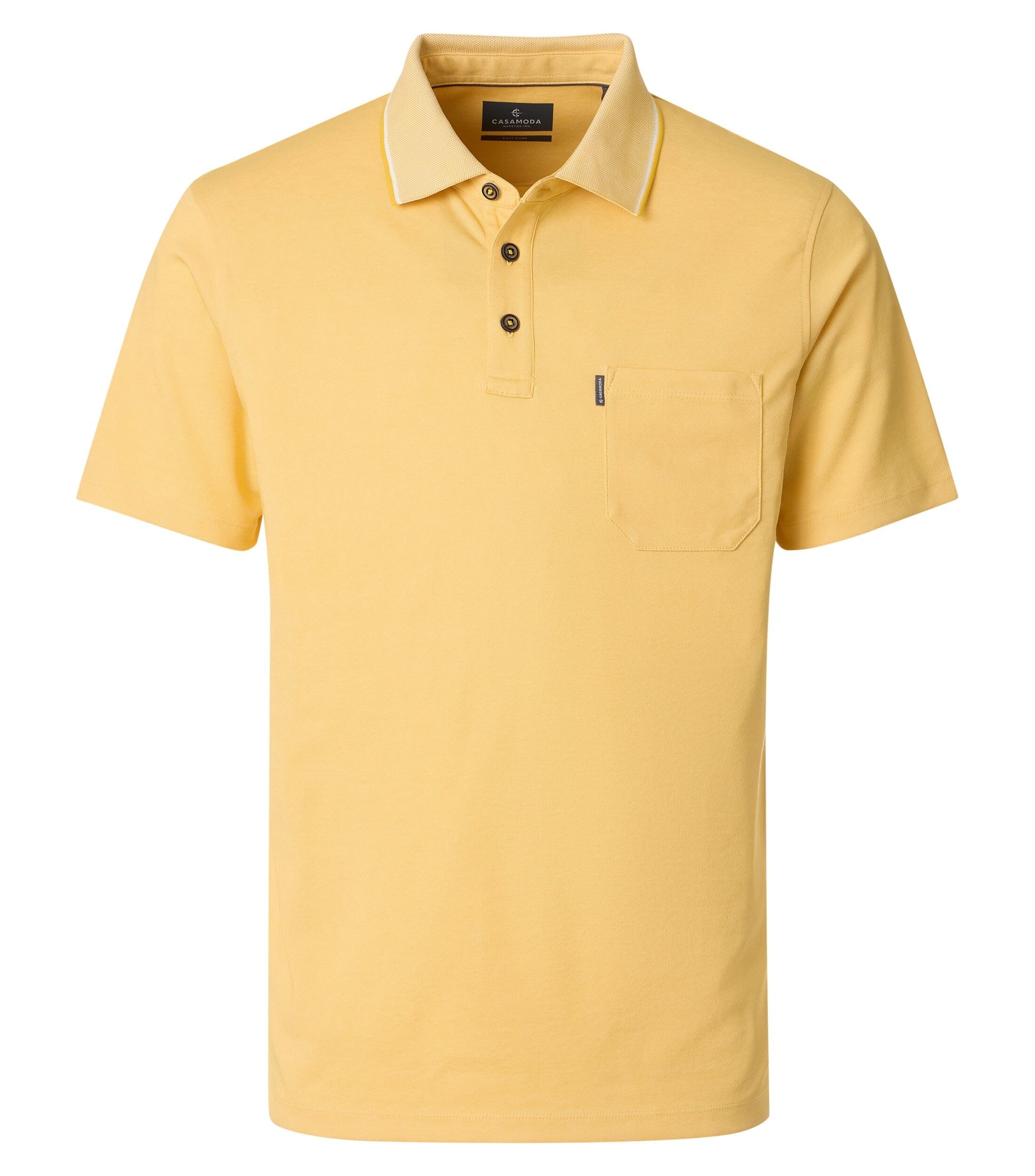 CASA MODA comfort fit heren polo, geel