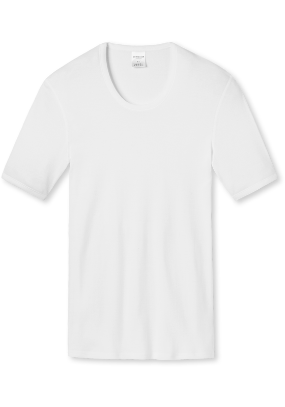 SCHIESSER Essentials T-shirt (1-pack), Feinribb met O-hals, wit          SCHIESSER Essentials T-shirt (1-pack), Feinribb met O-hals, wit