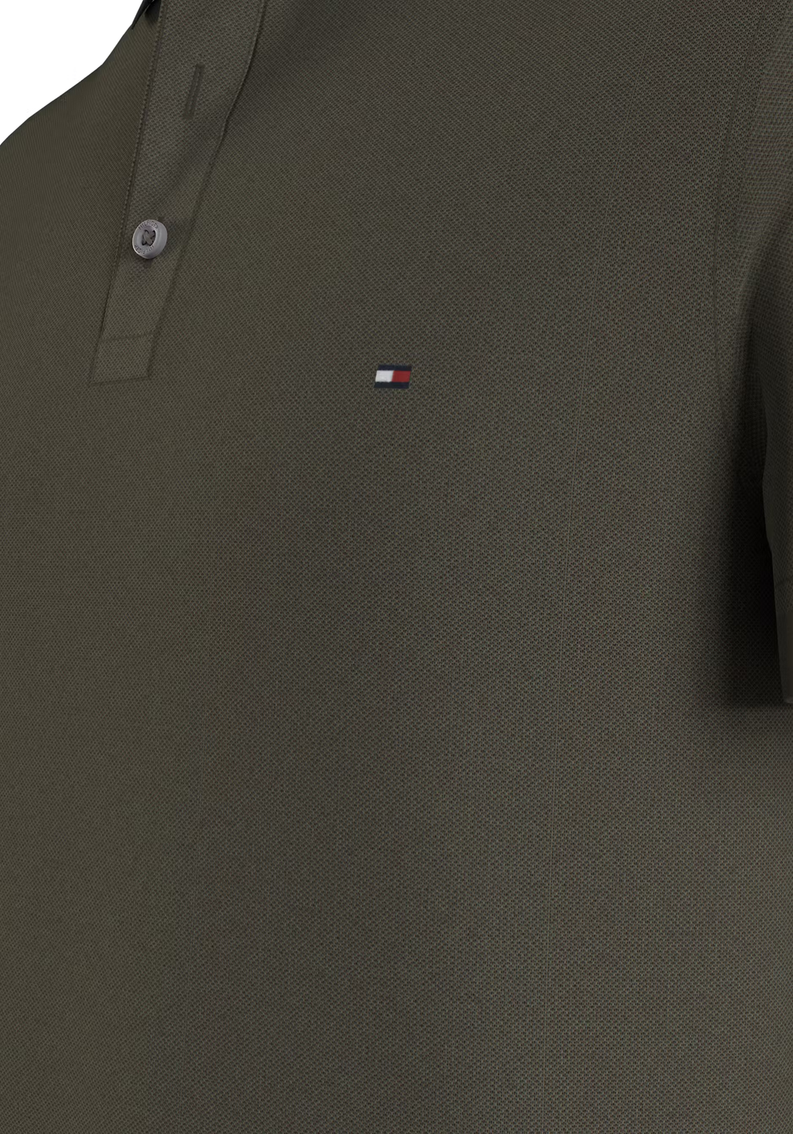 Tommy Hilfiger 1985 Slim Polo, heren poloshirt, olijfgroen Tommy Hilfiger 1985 Slim Polo, heren poloshirt, olijfgroen